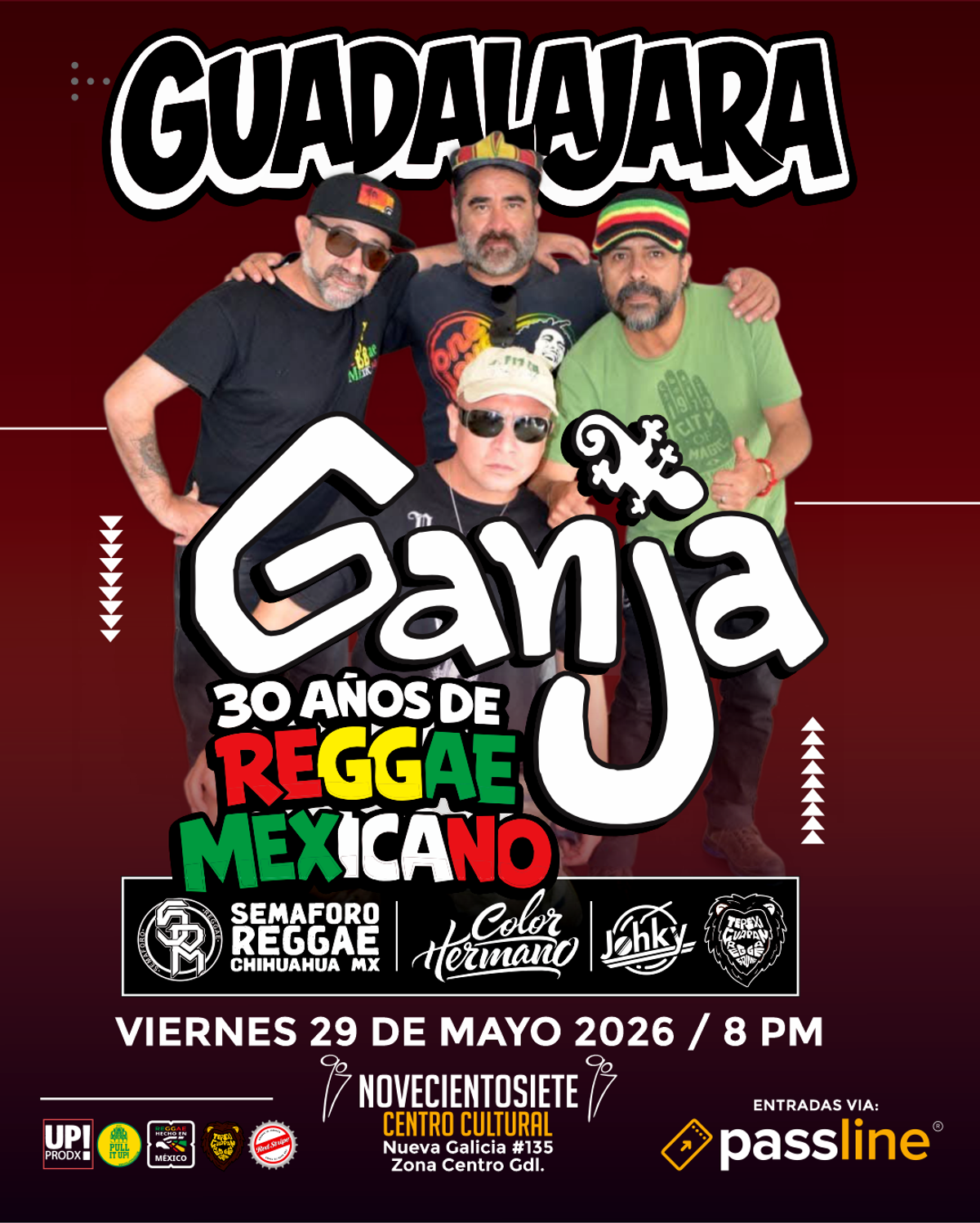 Ganja à Guadalajara en 2026 – 30 ans de reggae mexicain