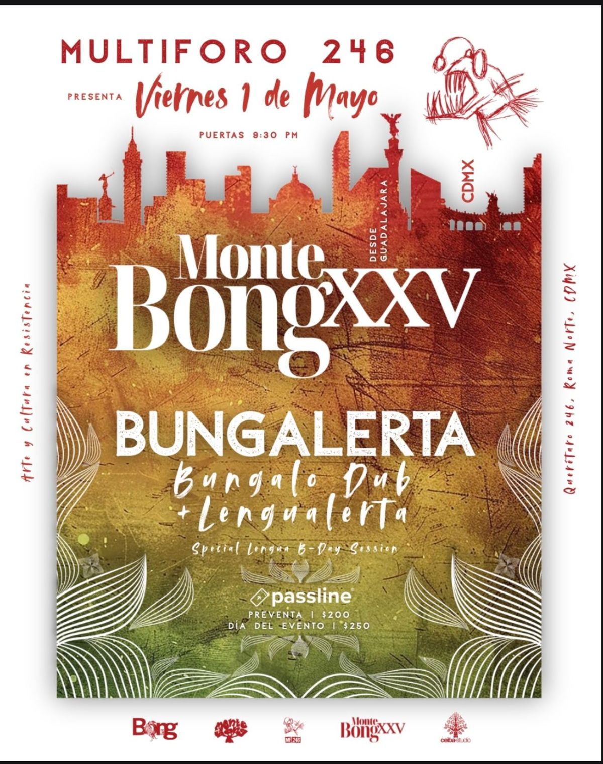 Monte Bong, 25° anniversario a Città del Messico