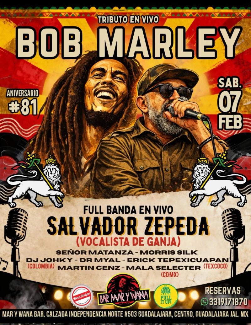 Bob Marley Vive: Tributo en Vivo en Guadalajara 2026