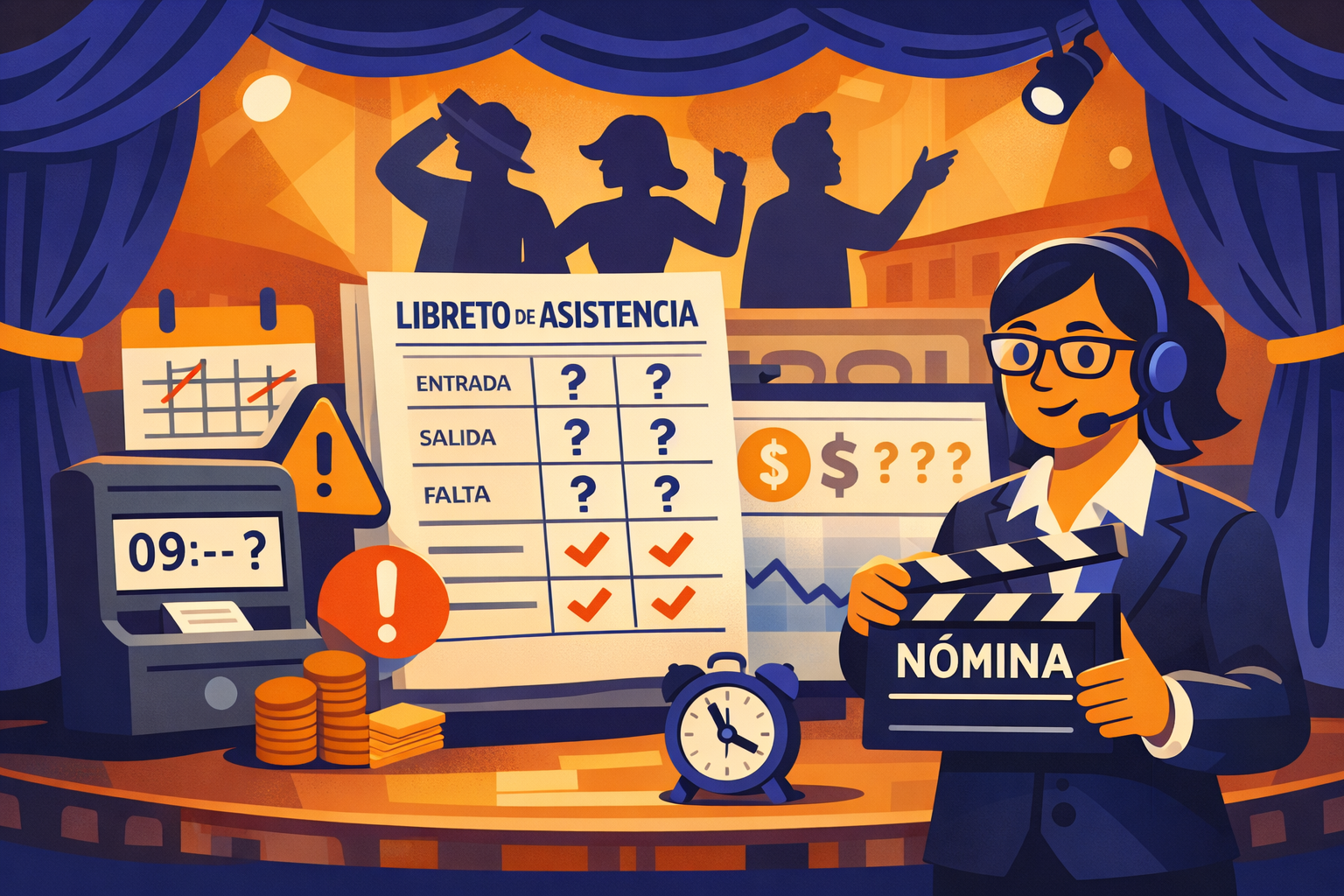 El libreto perdido: cuando tu nómina paga escenas que nadie actuó (y tu productividad se queda sin aplausos)