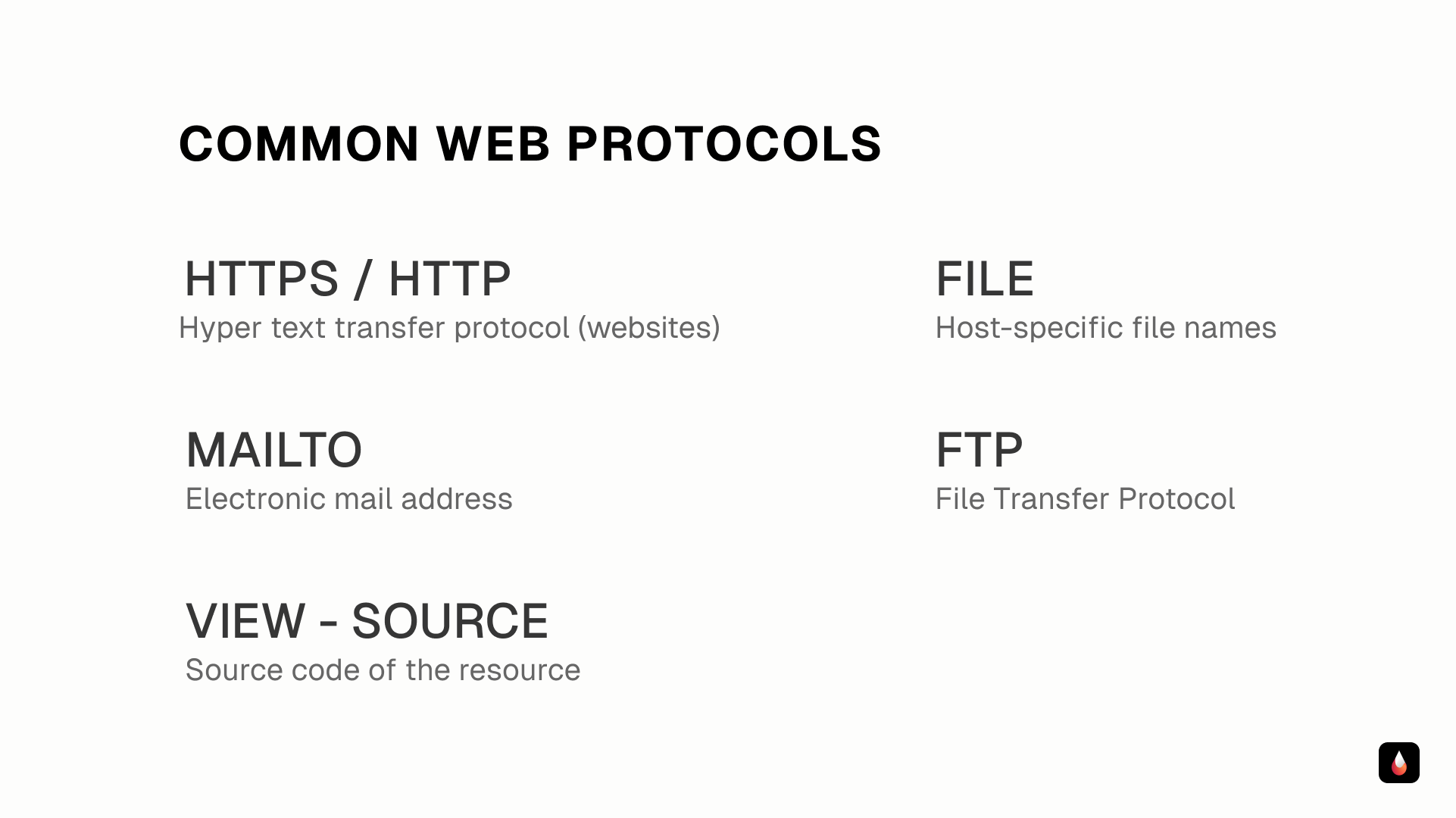 common web protocols