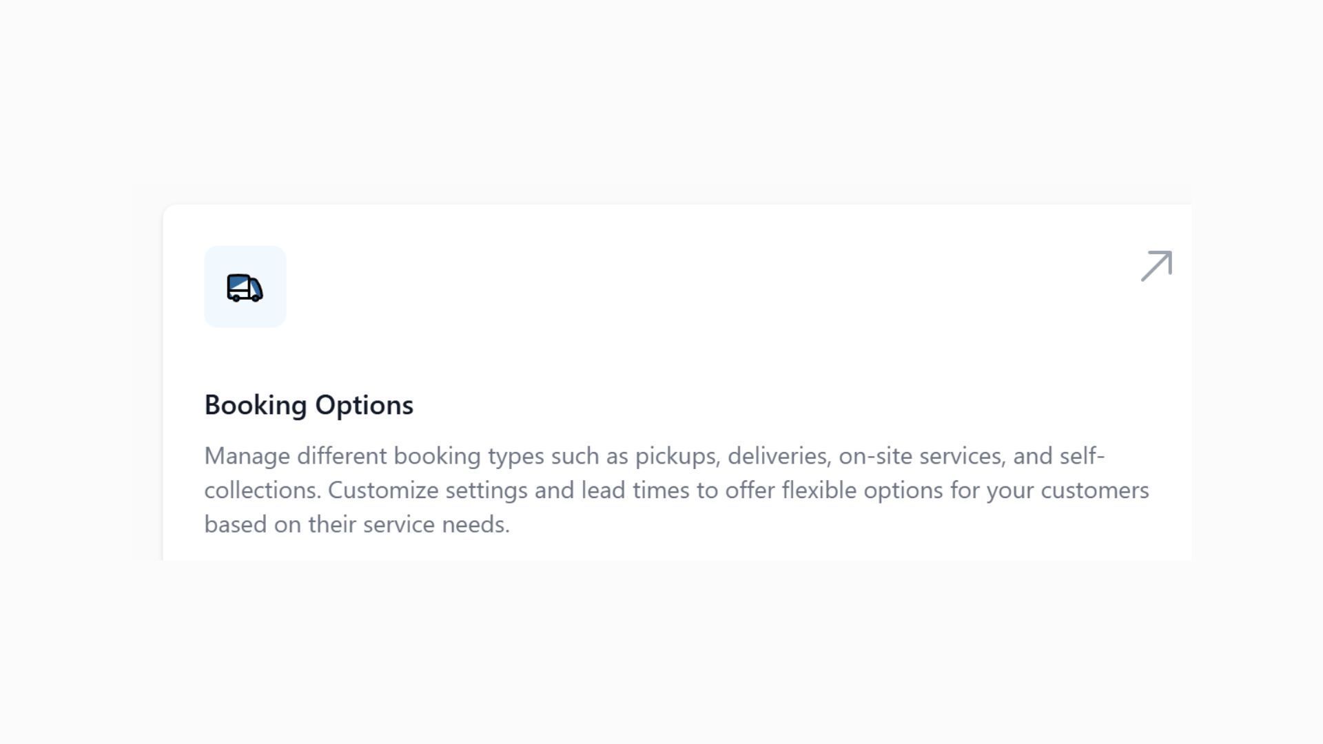 Setting Up Booking Options