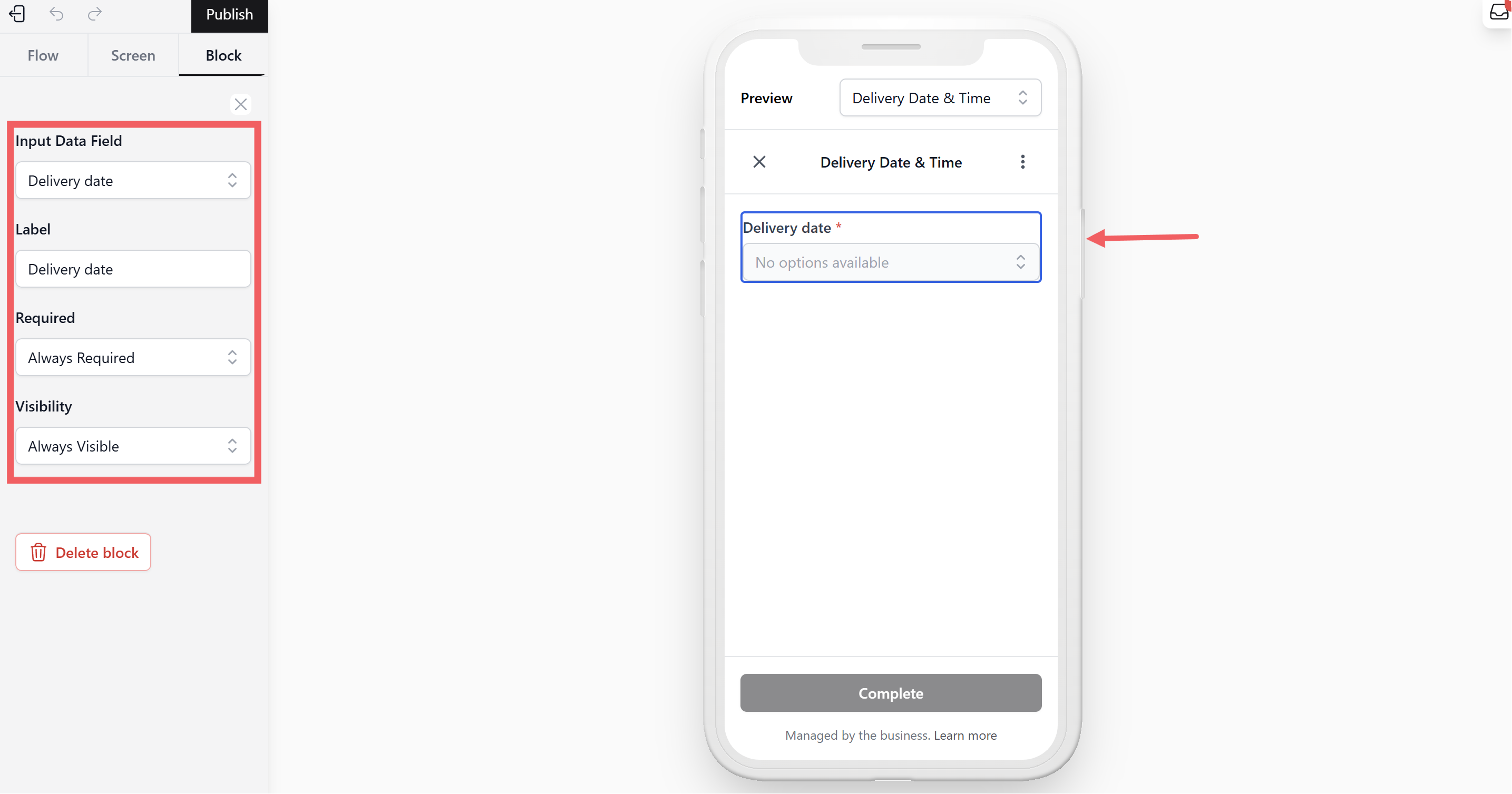 Required: Select Always Required.