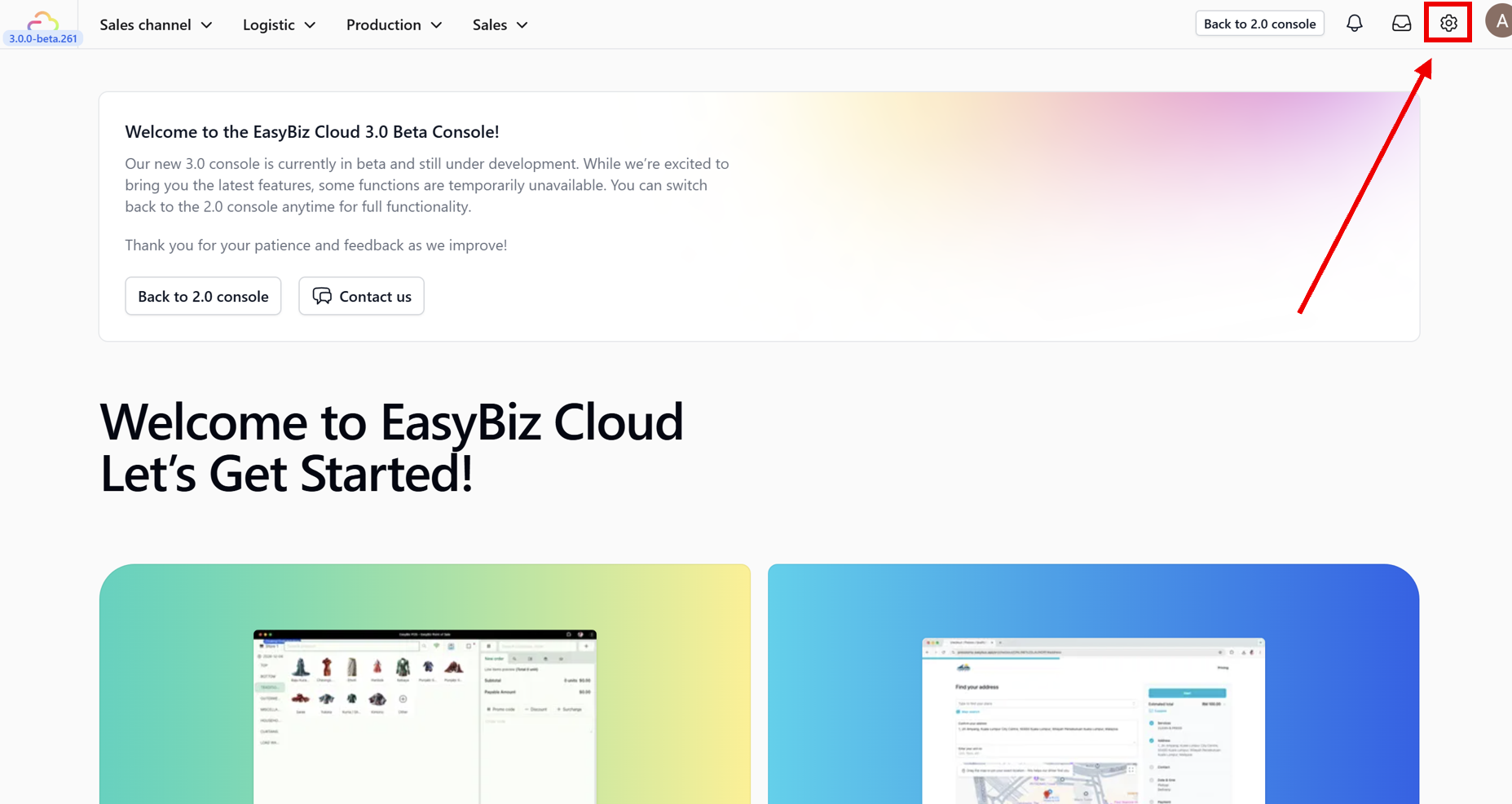 Follow this guide to access the Order Management features on your EasyBiz console 3.0: