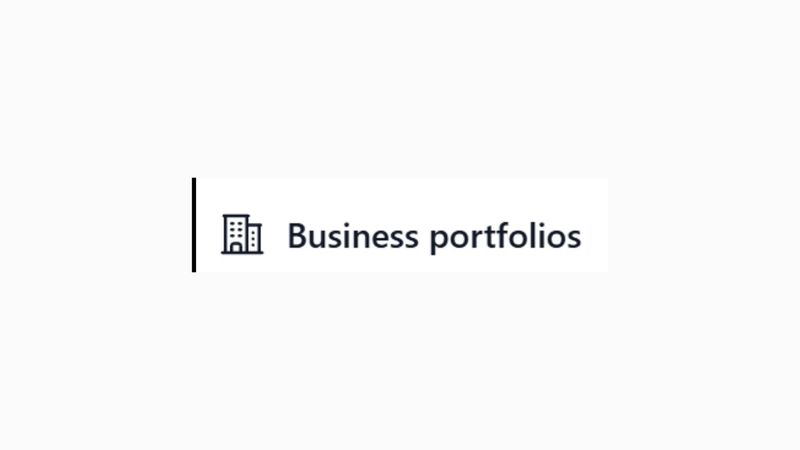 Setting up your Business Portfolio