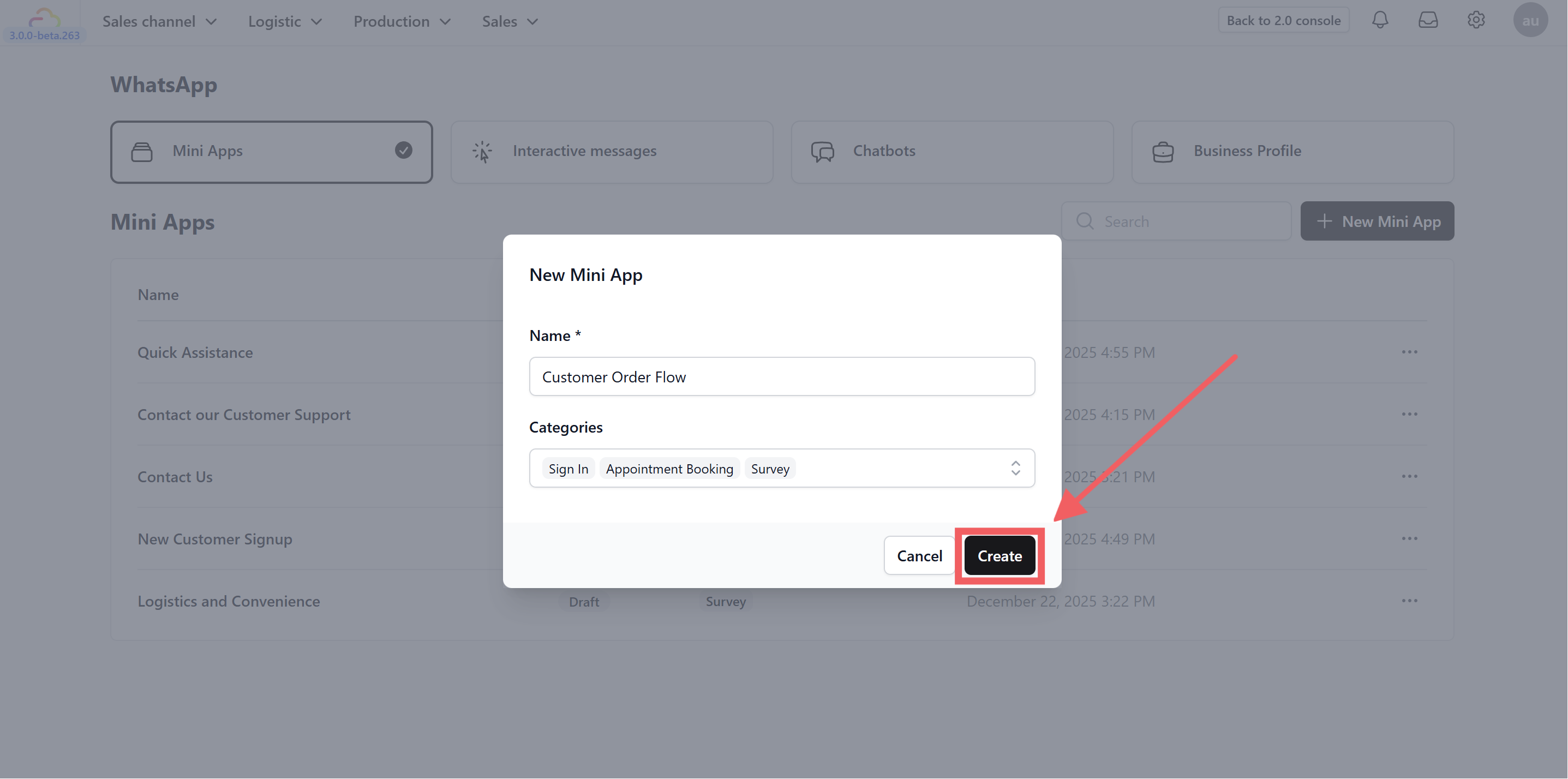 Categories: Select the most relevant category for your use case. Options include: Sign Up, Sign In, Appointment Booking, Lead Generation, Contact Us, Customer Support, Survey, or Others.