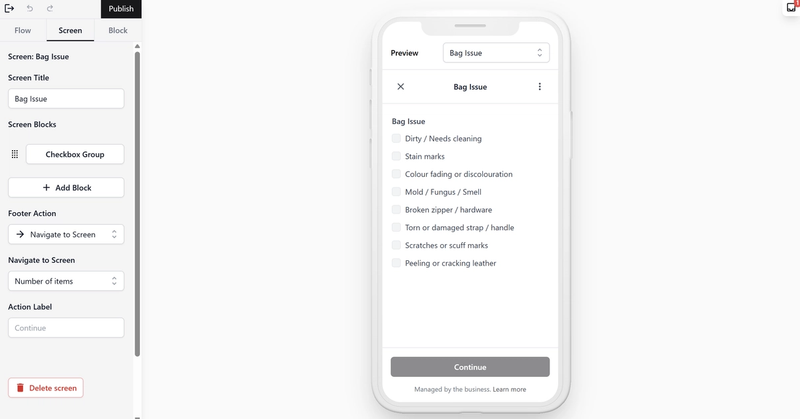 Bag Service Home Pickup Booking via WhatsApp