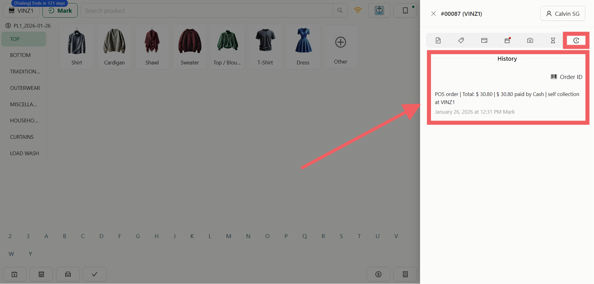 The History Tab