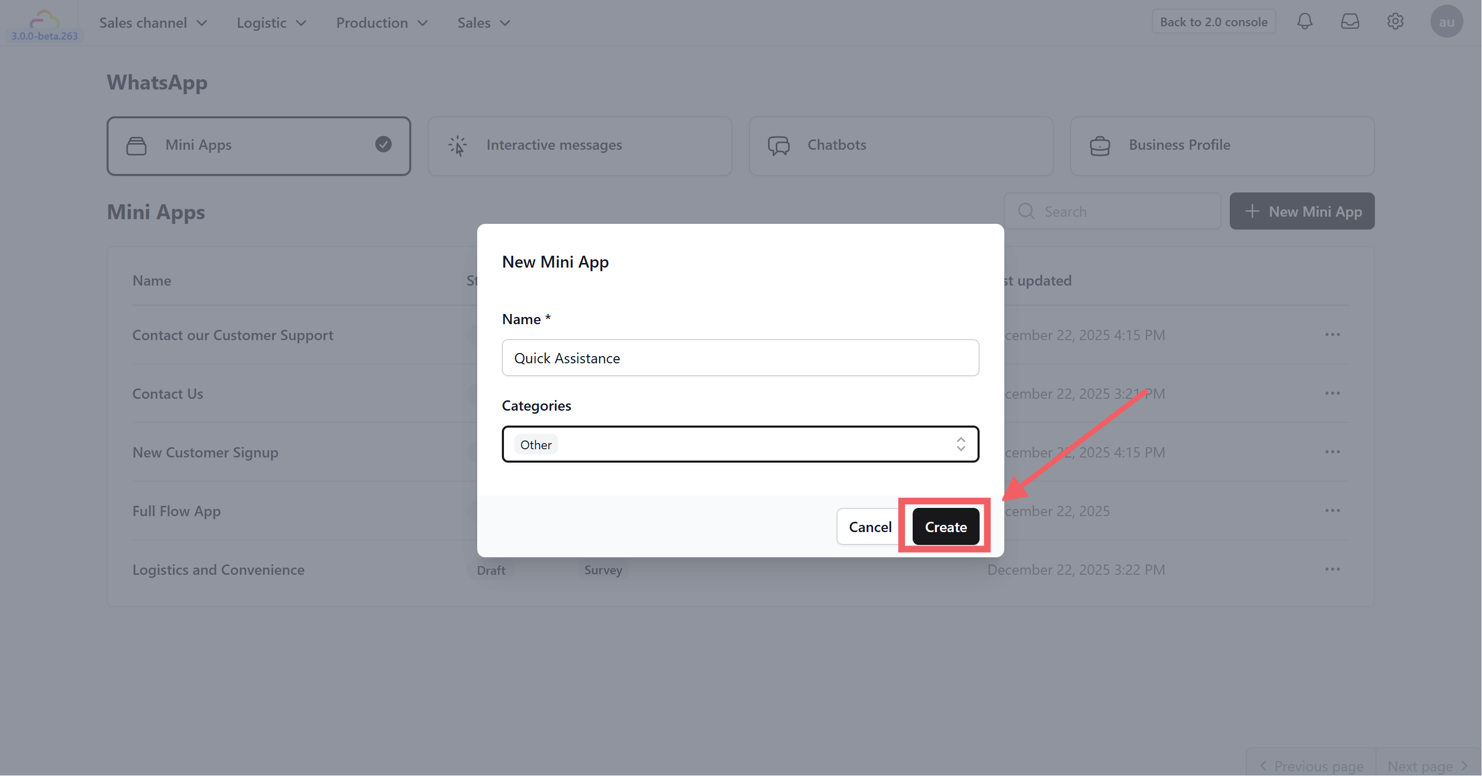 Categories: Select the most relevant category for your use case. Options include: Sign Up, Sign In, Appointment Booking, Lead Generation, Contact Us, Customer Support, Survey, or Others.