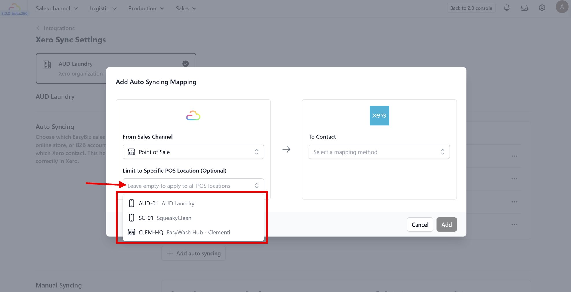 4. Select Location: Choose which branch this applies to (e.g., "Clementi Branch").