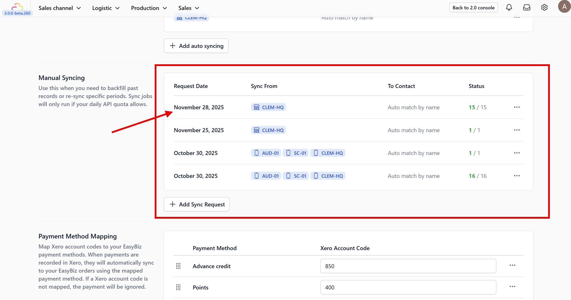 9. You can now see your synced data.