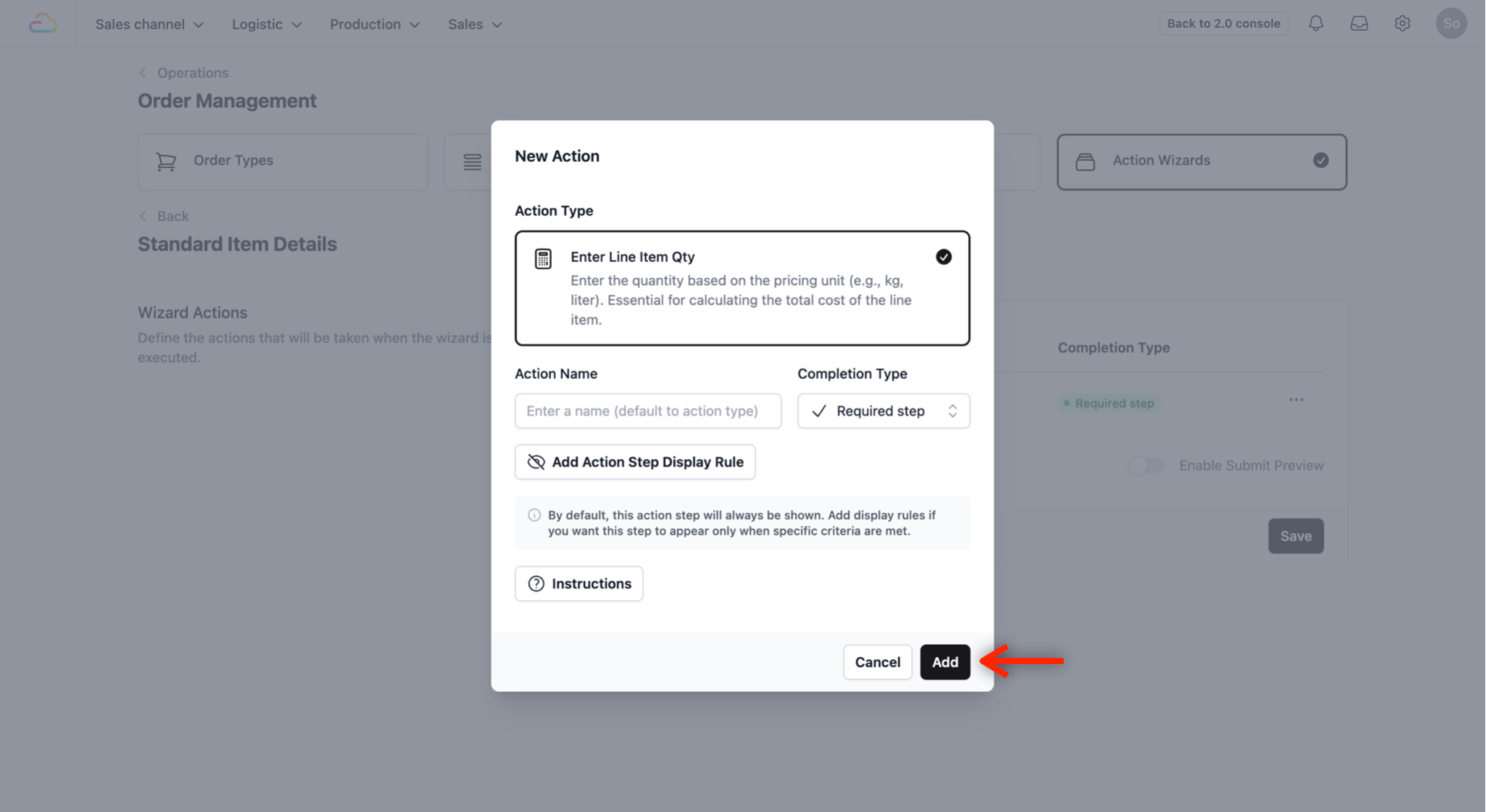 Once again, for this demonstration, we will leave everything by default and click on the Add button.
