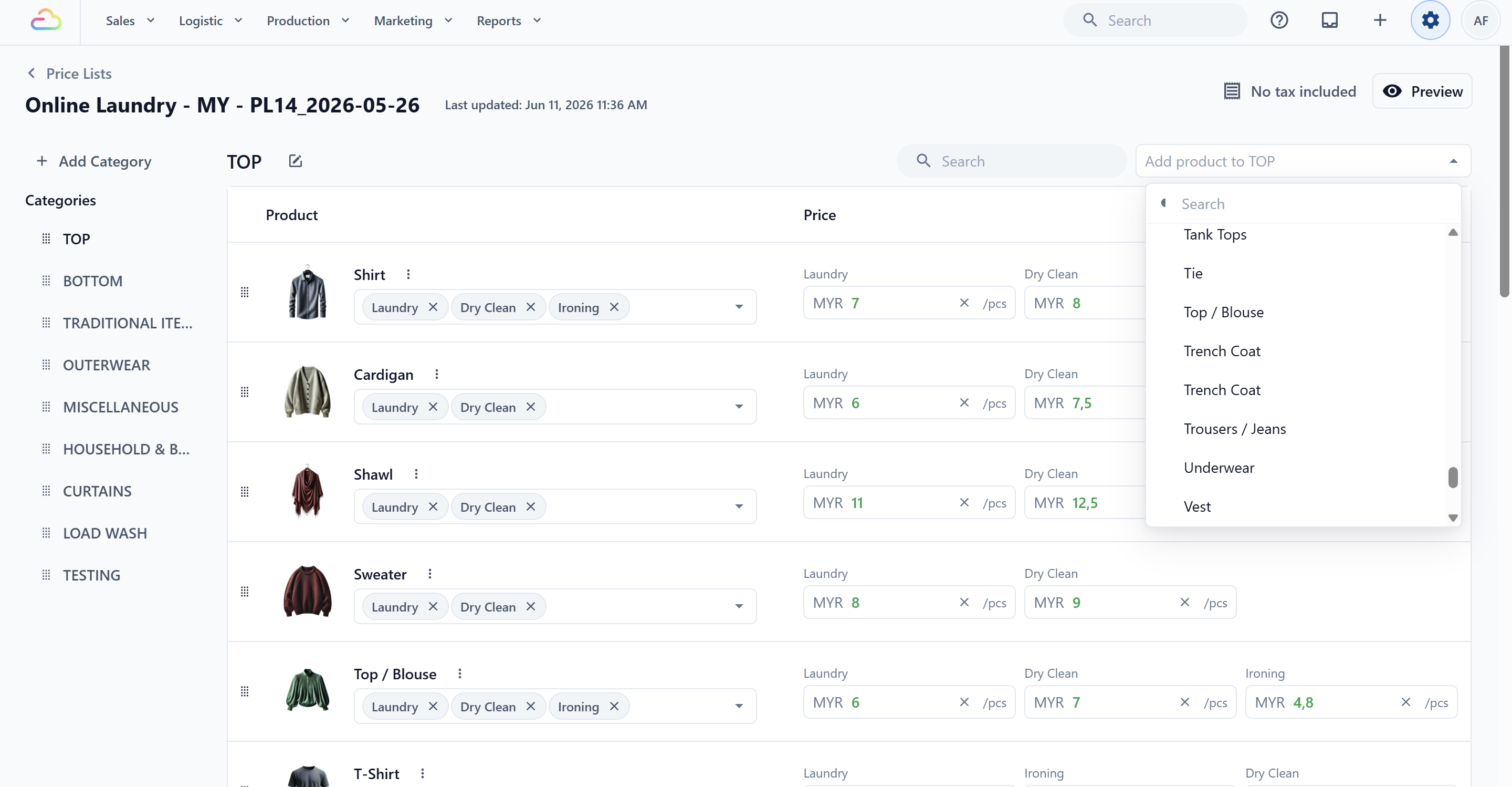 Service Items can connect to: