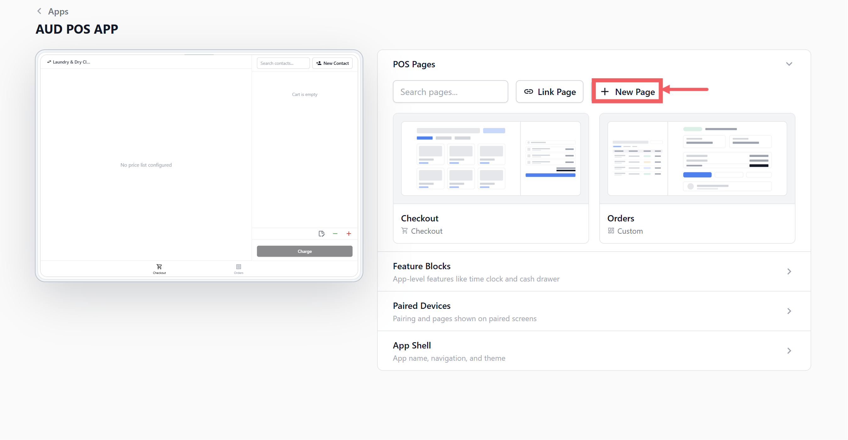 Open your POS app.
