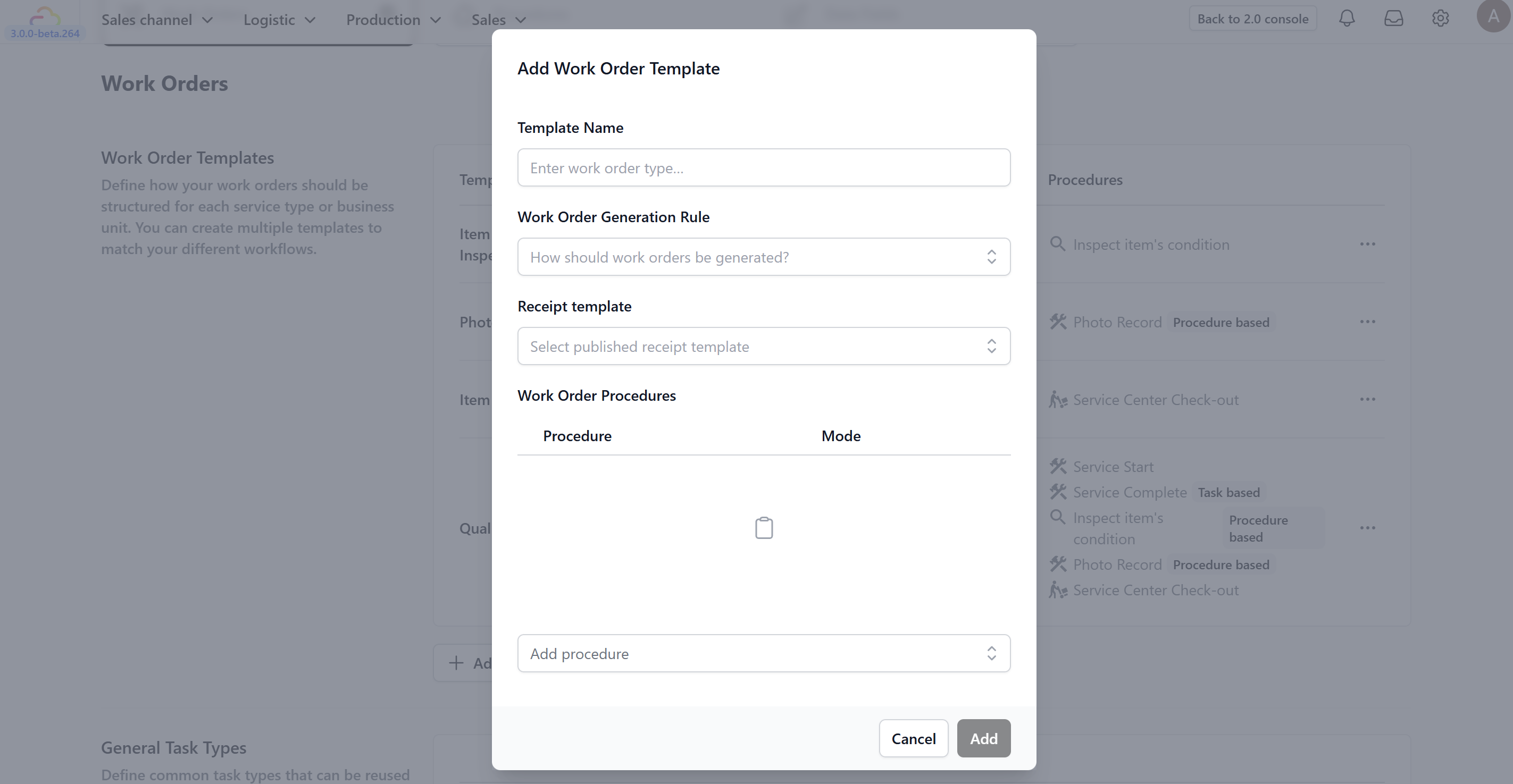 Configuring Work Orders