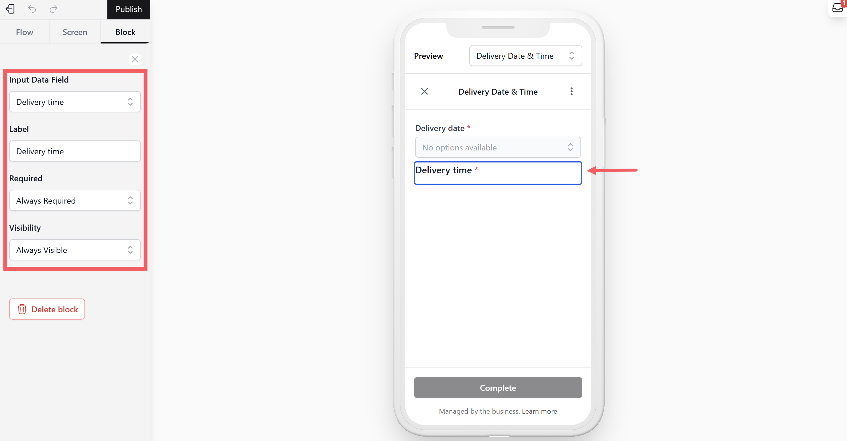 Required: Select Always Required.