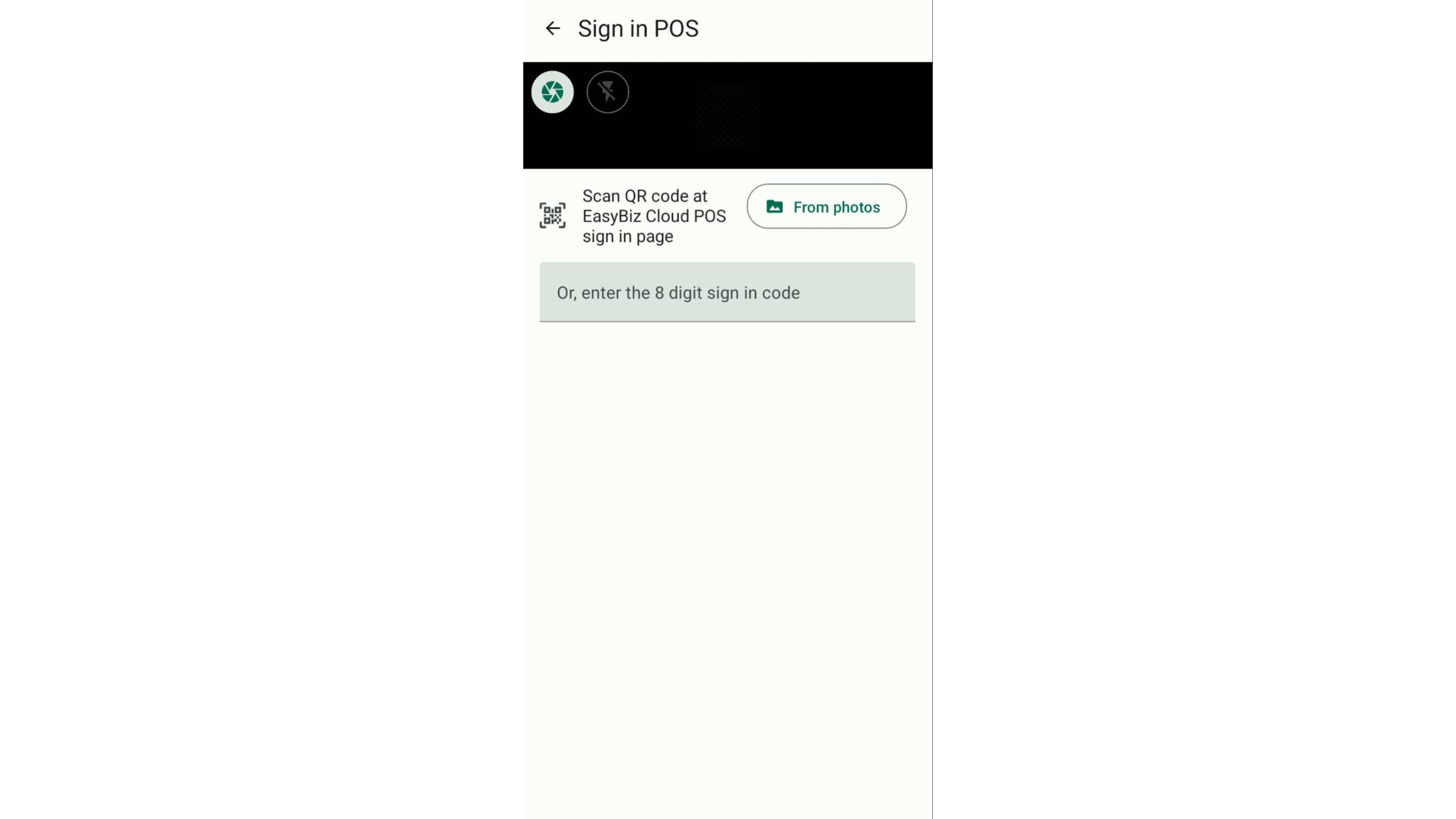 Select Sign In to POS.