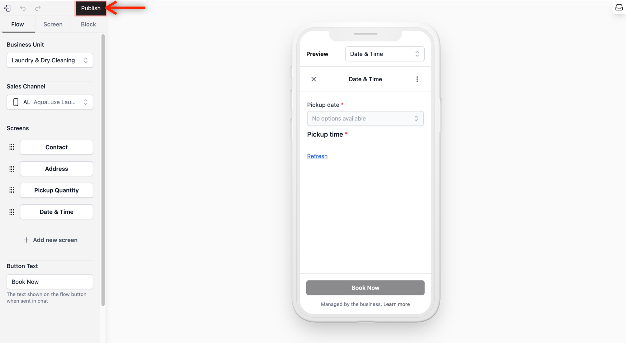 Click the Publish Button: Look at the top right corner of the editor and click the Publish button.
