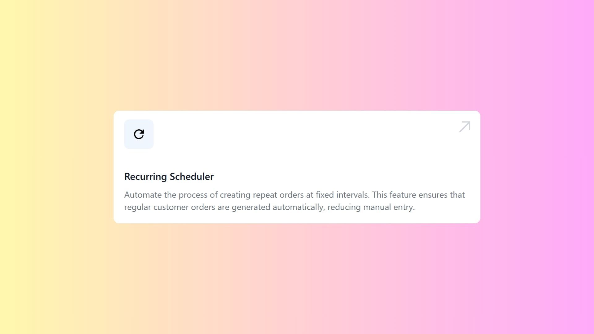 Setting Up Recurring Scheduler