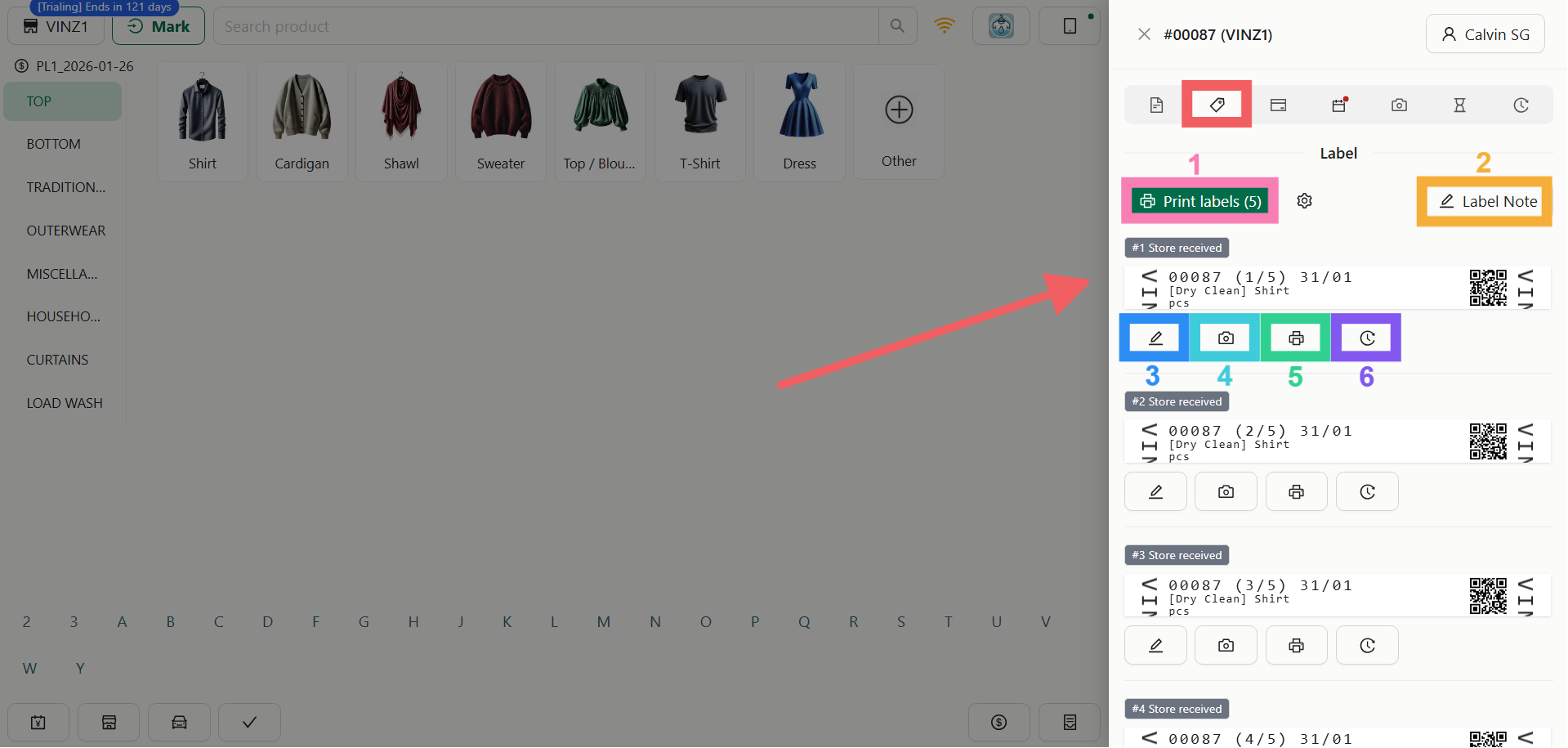 The Label Tab