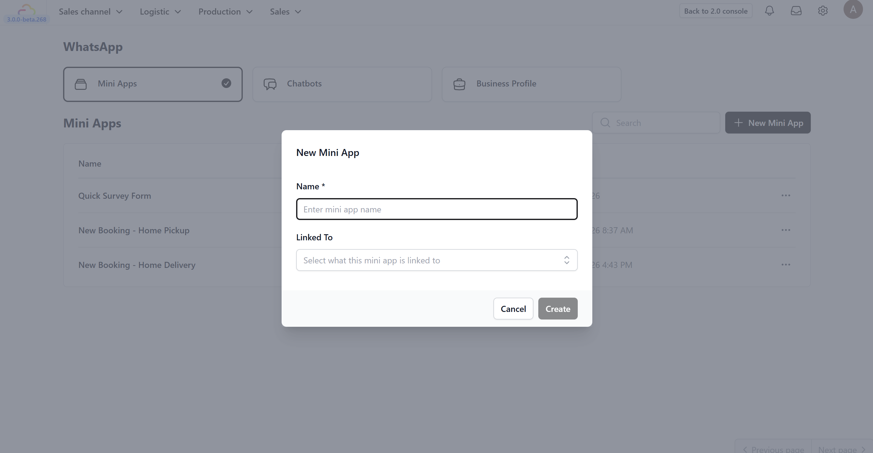 Linked To: From the dropdown, select Order. This ensures that delivery will be made based on the order chosen by Admin.