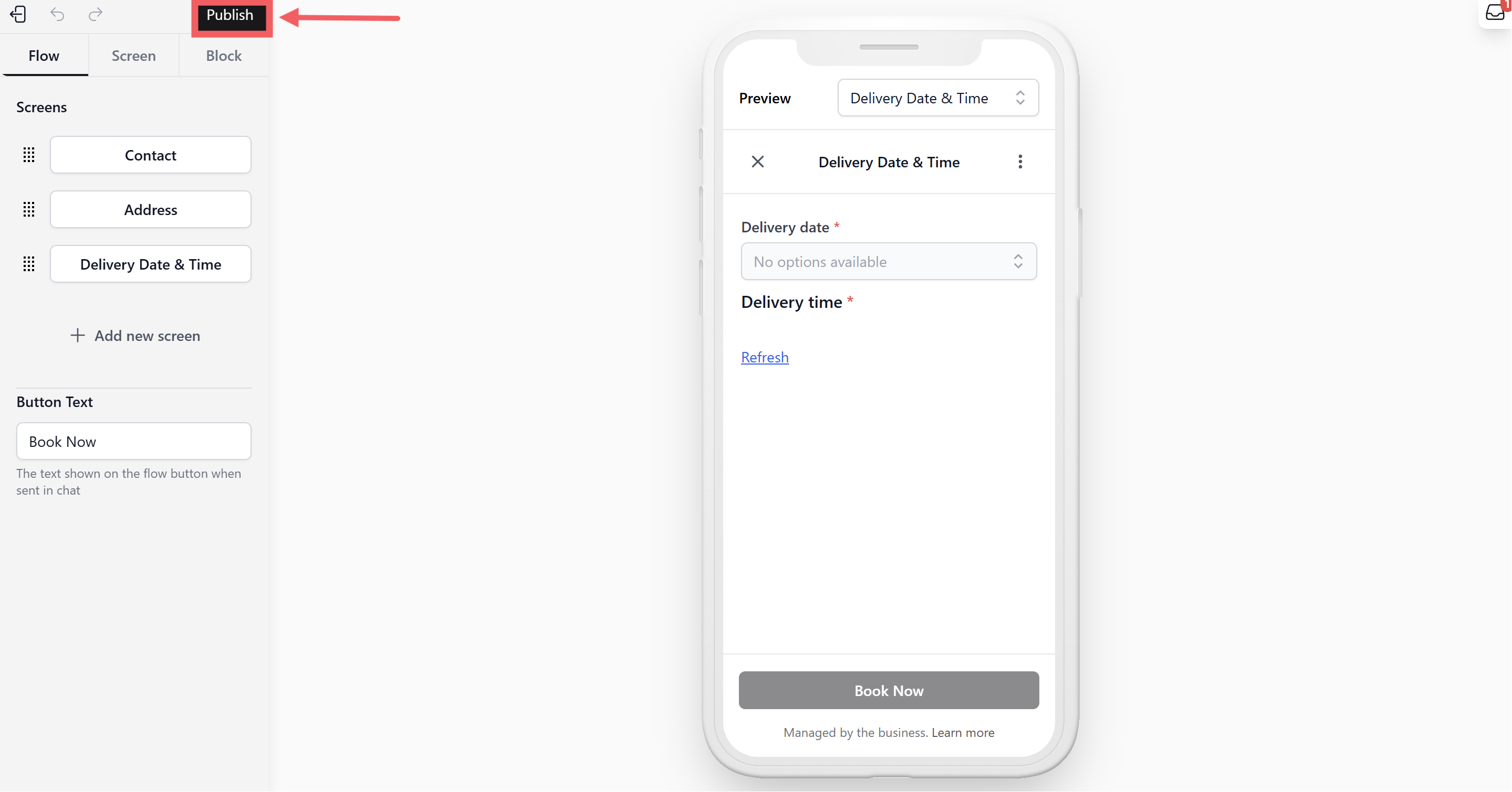 Click the Publish Button: Look at the top right corner of the editor and click the Publish button.