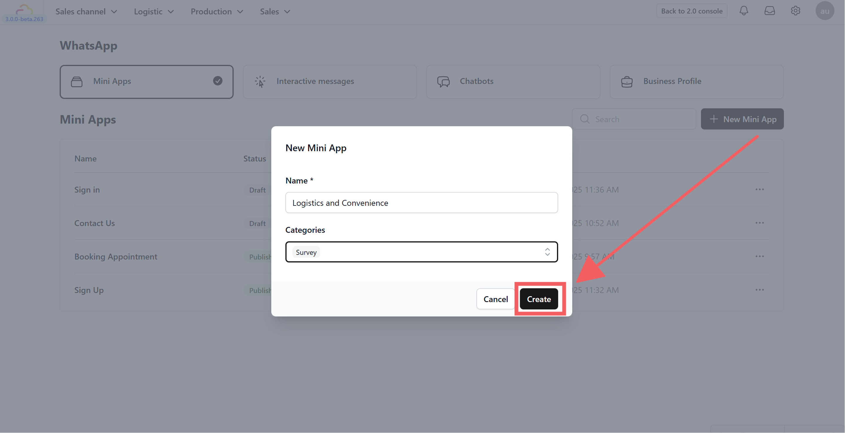 Categories: Select the most relevant category for your use case. Options include: Sign Up, Sign In, Appointment Booking, Lead Generation, Contact Us, Customer Support, Survey, or Others.