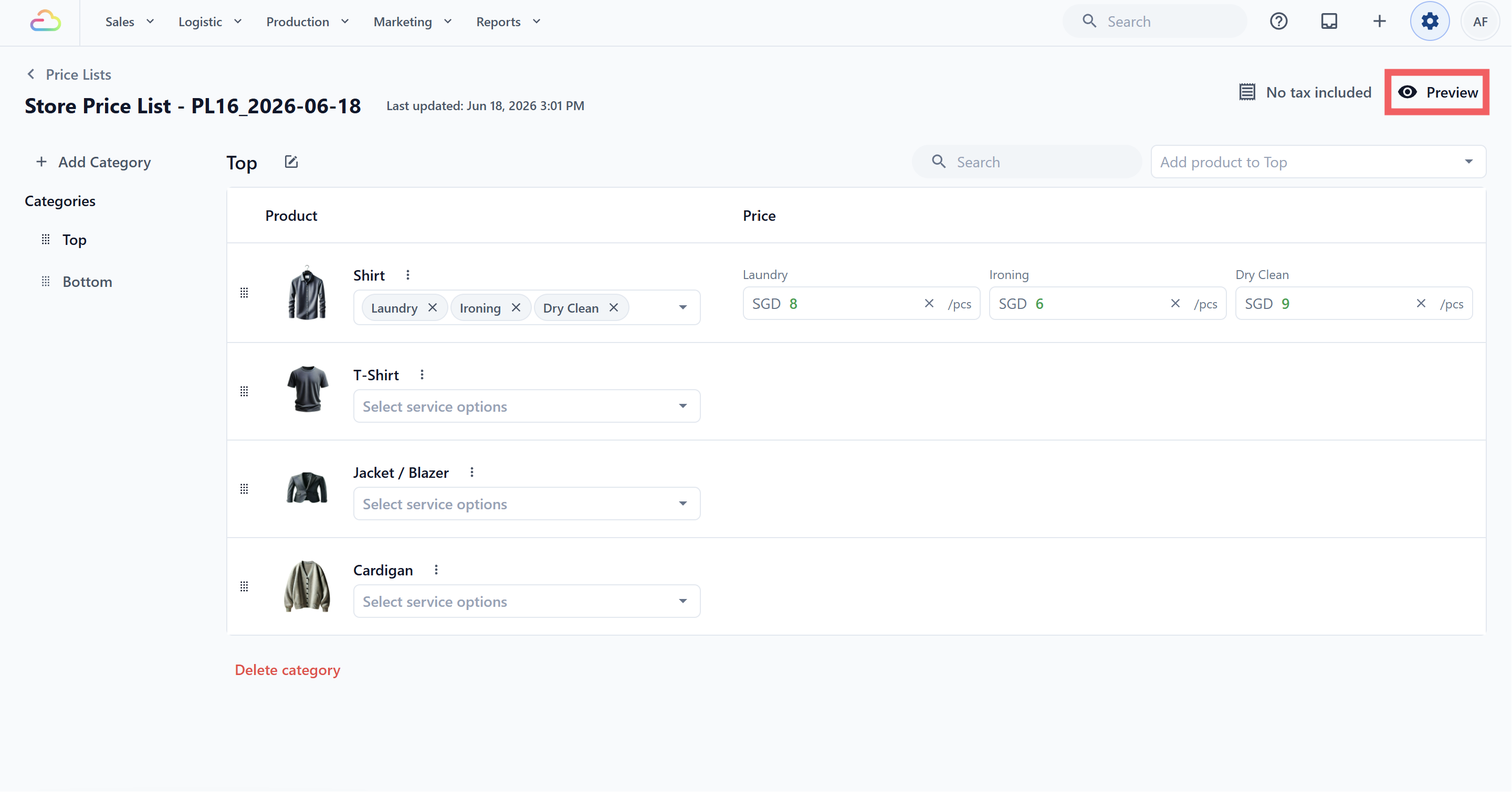 Inside the draft editor, click Preview at the top right.