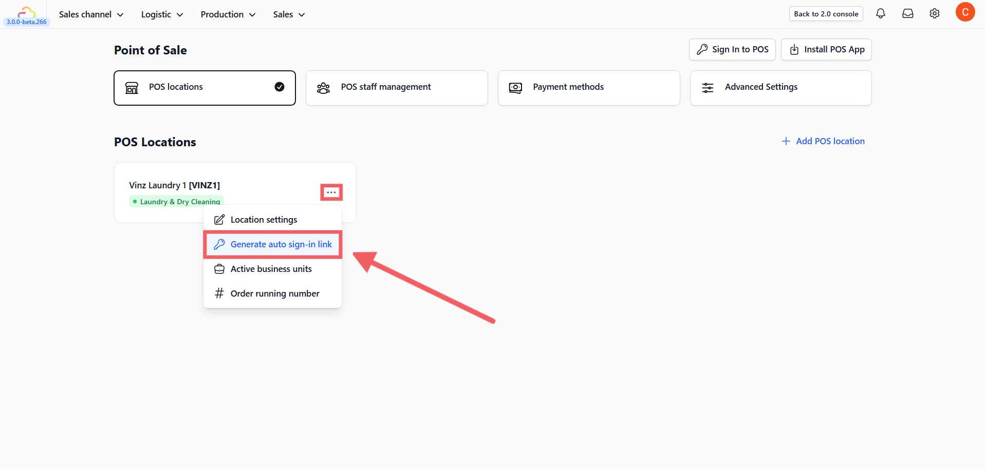 You can find this in your POS Management menu: