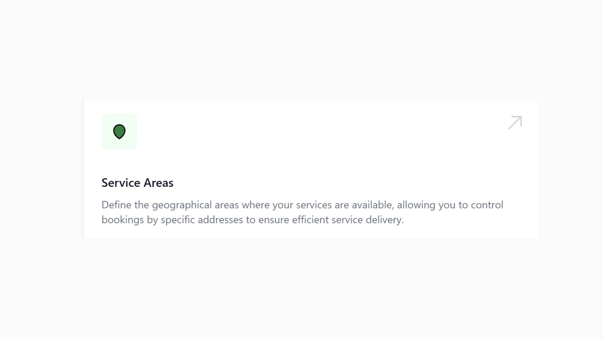 Setting Up Service Areas