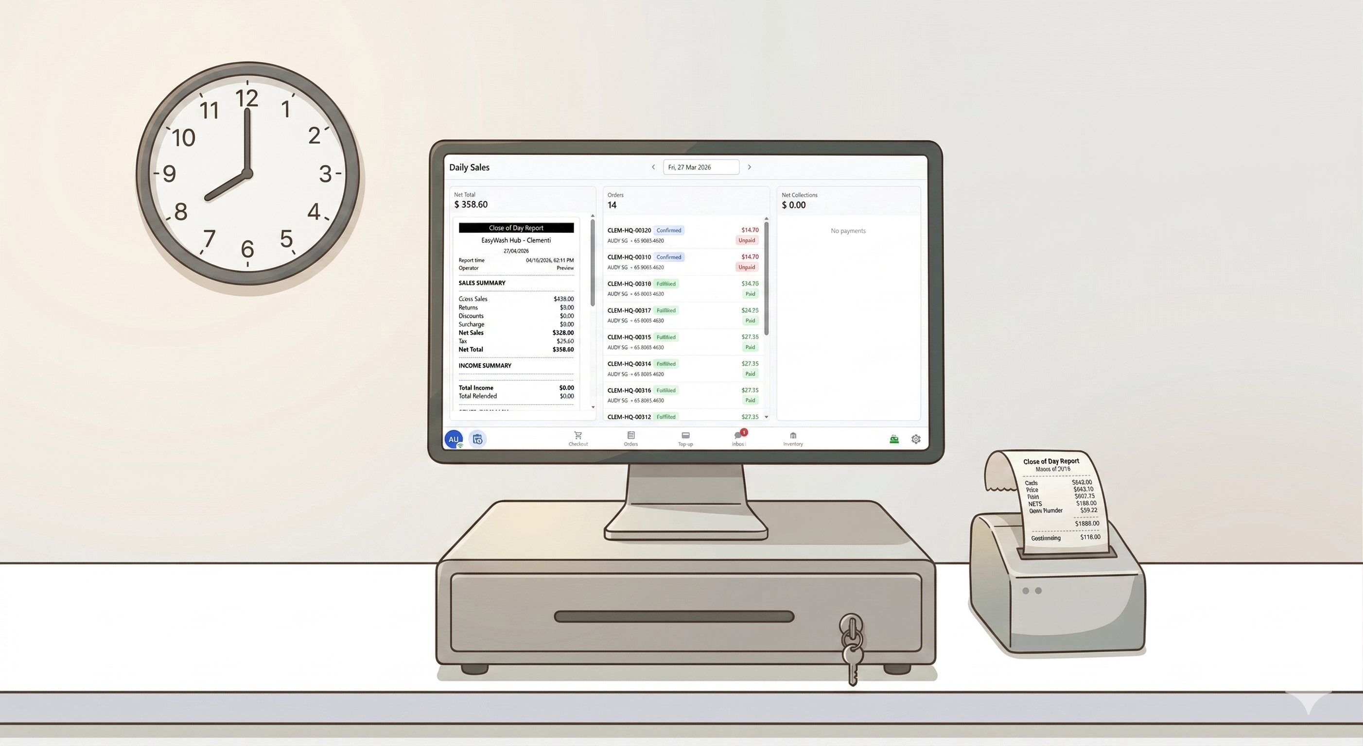 Set Up Close-of-Day Report on Your POS
