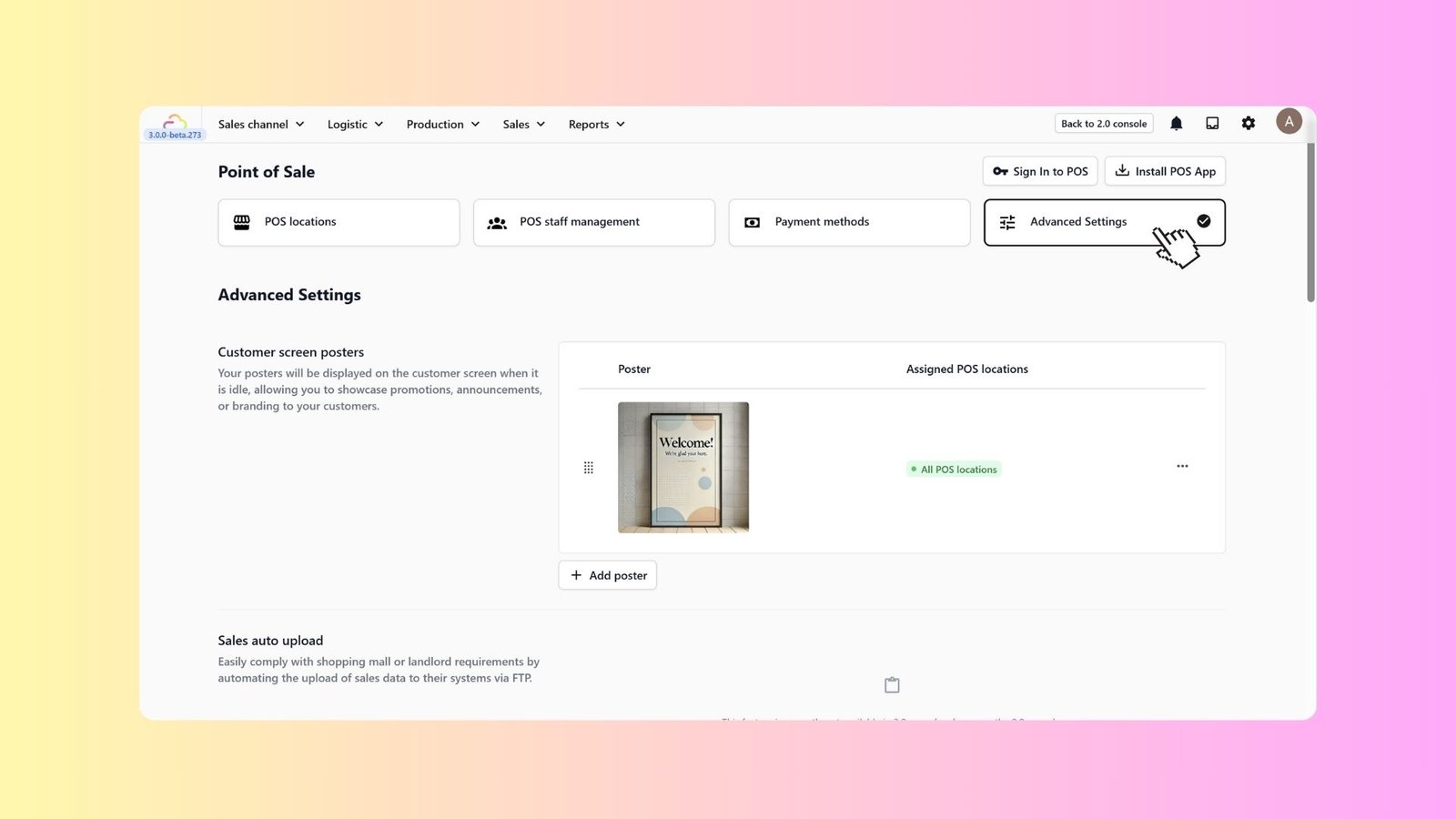 Customize Store Advanced Settings
