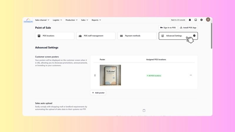 Customize Store Advanced Settings