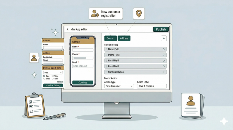 Setting Up a Customer Sign Up Mini App