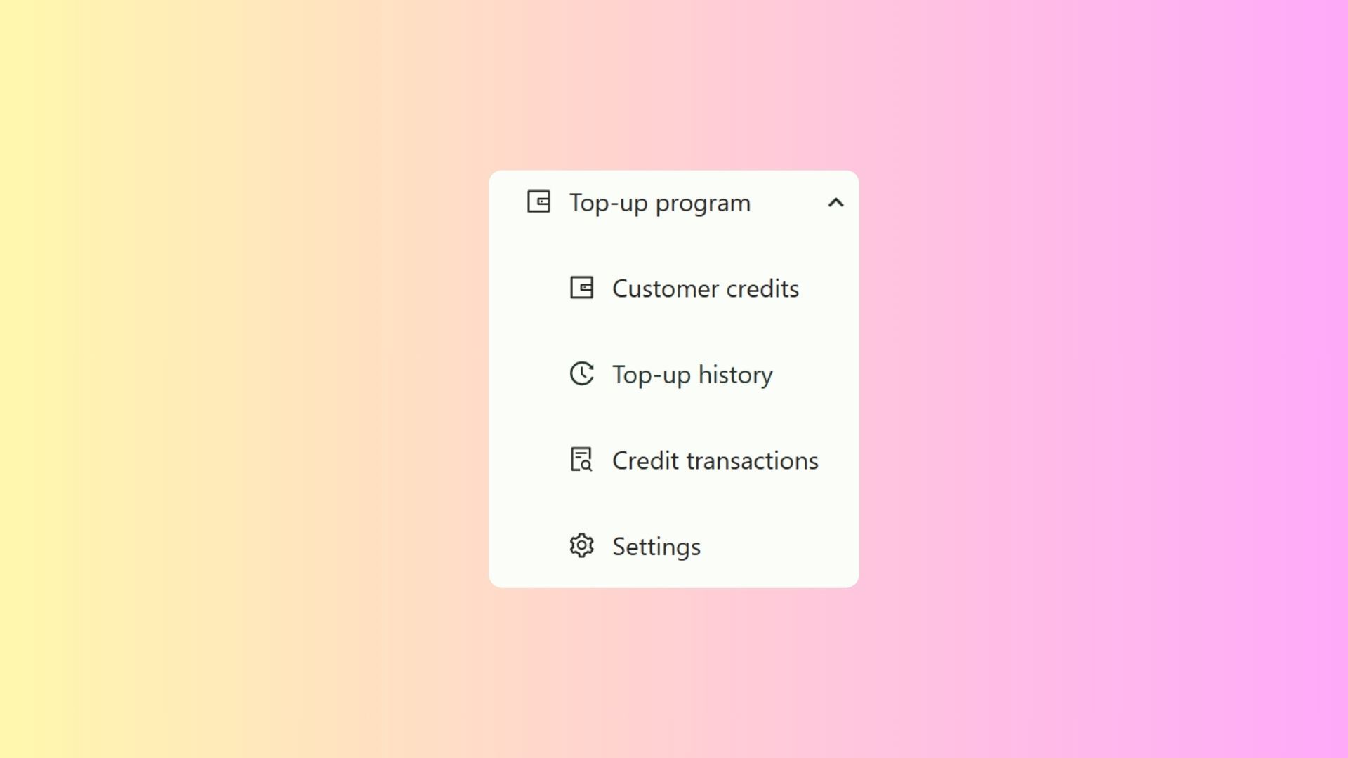 Setting Up Top-Up Programs