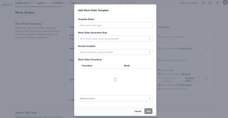 Configuring Work Orders