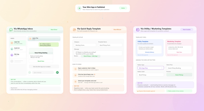 Sending Your Mini Apps to Customers