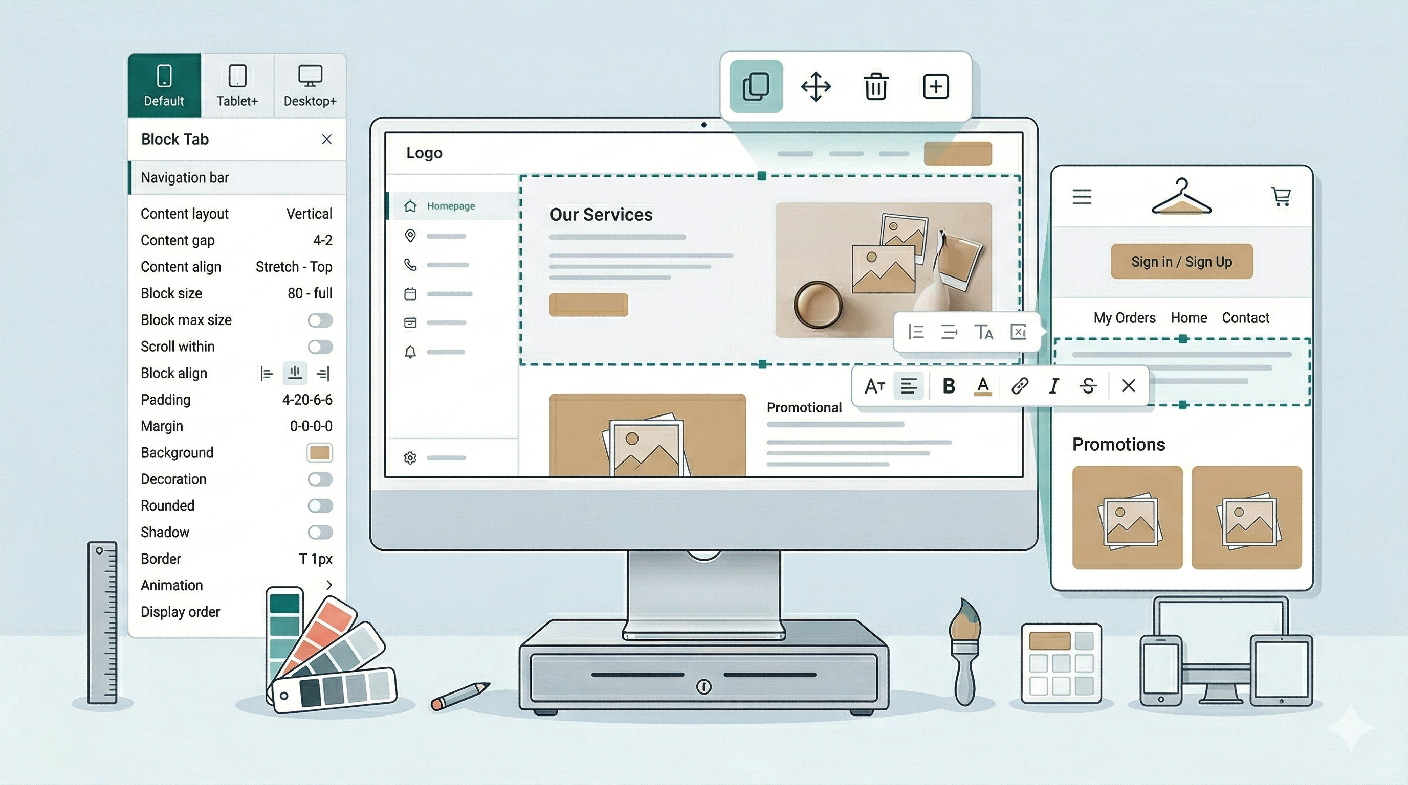 Block Tab: Getting Started with the Visual Builder