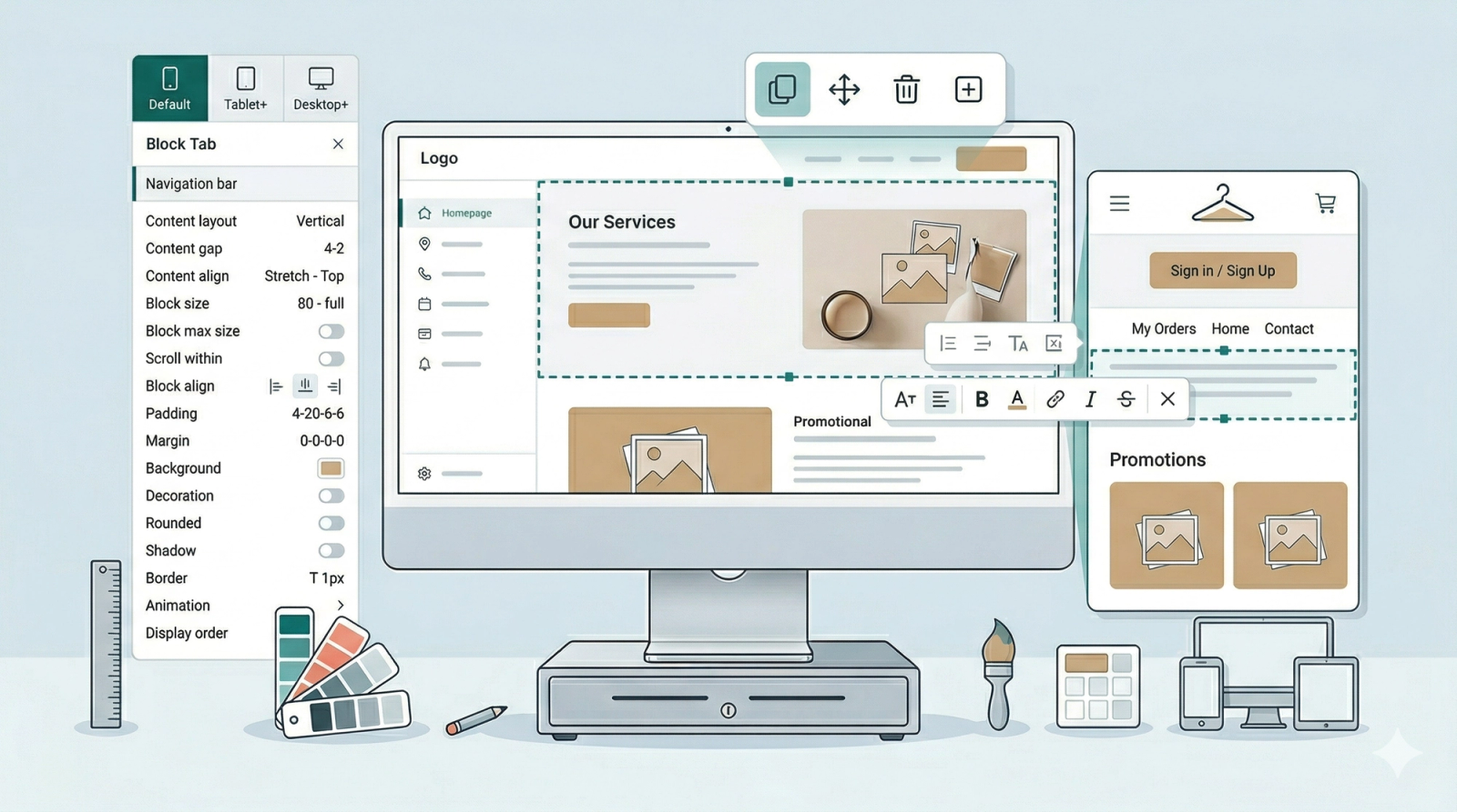 Block Tab: Getting Started with the Visual Builder