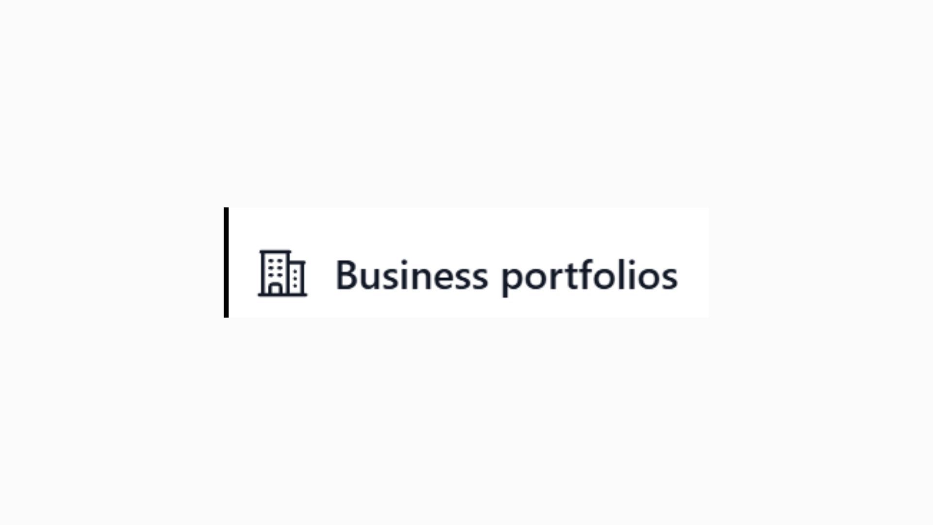 Setting up your Business Portfolio