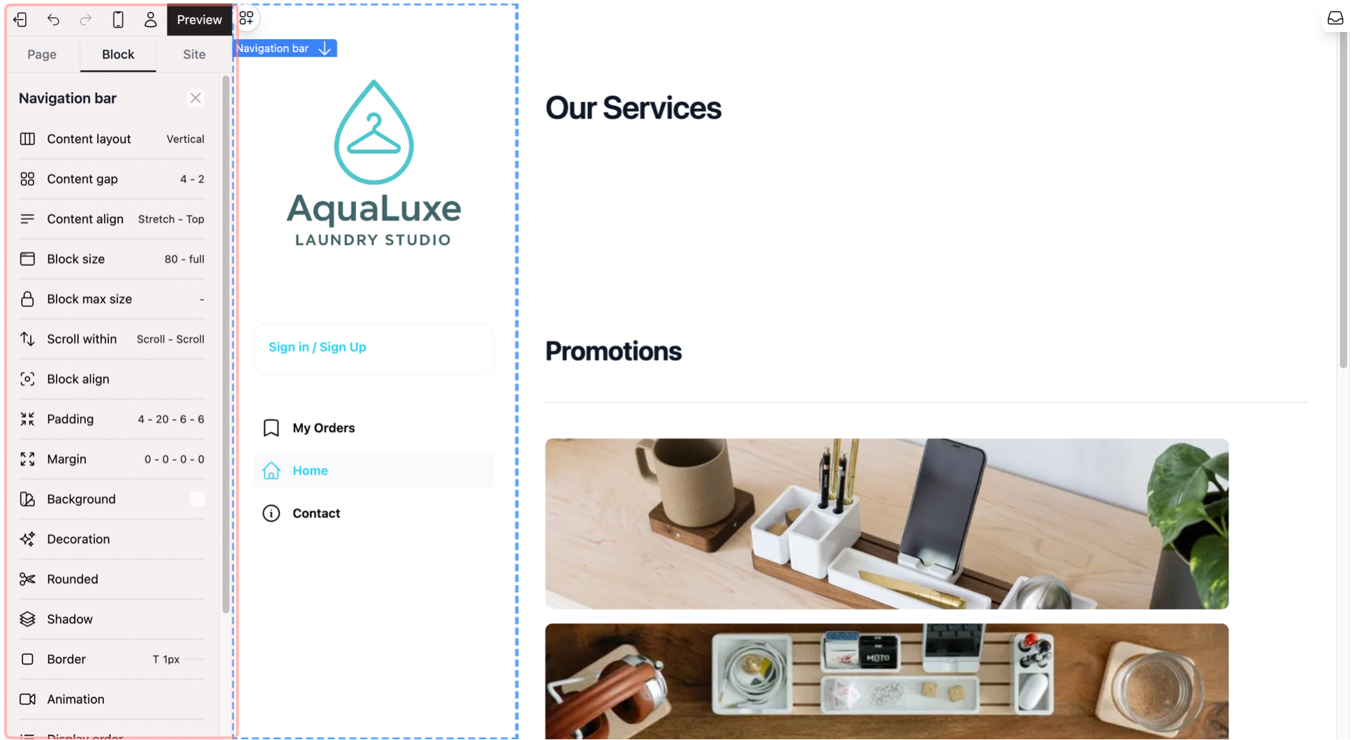 Block Tab: Getting Started with the Visual Builder
