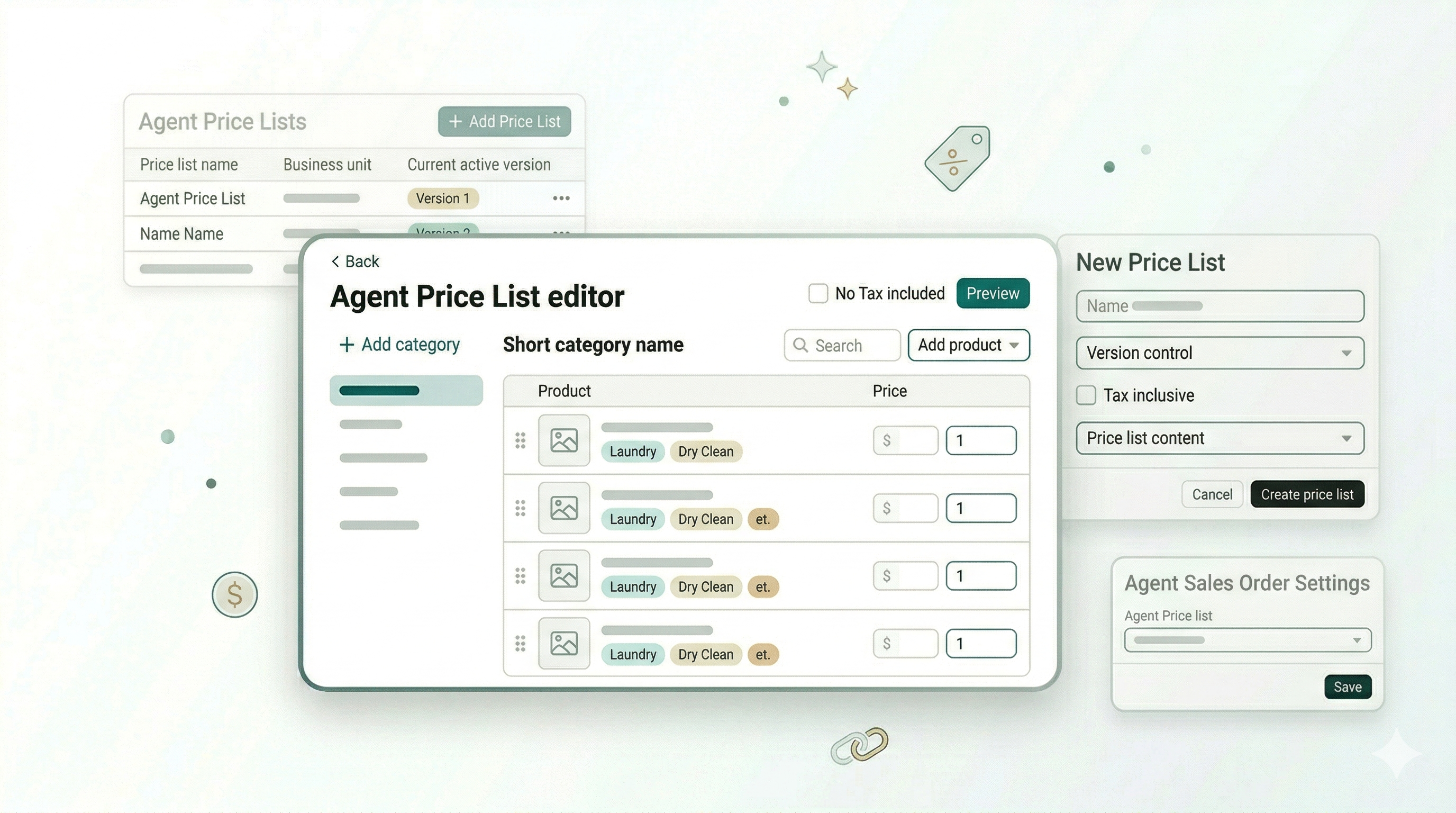 Create an Agent Price List