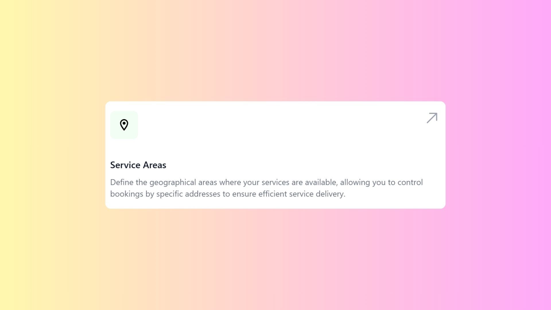 Setting Up Service Areas