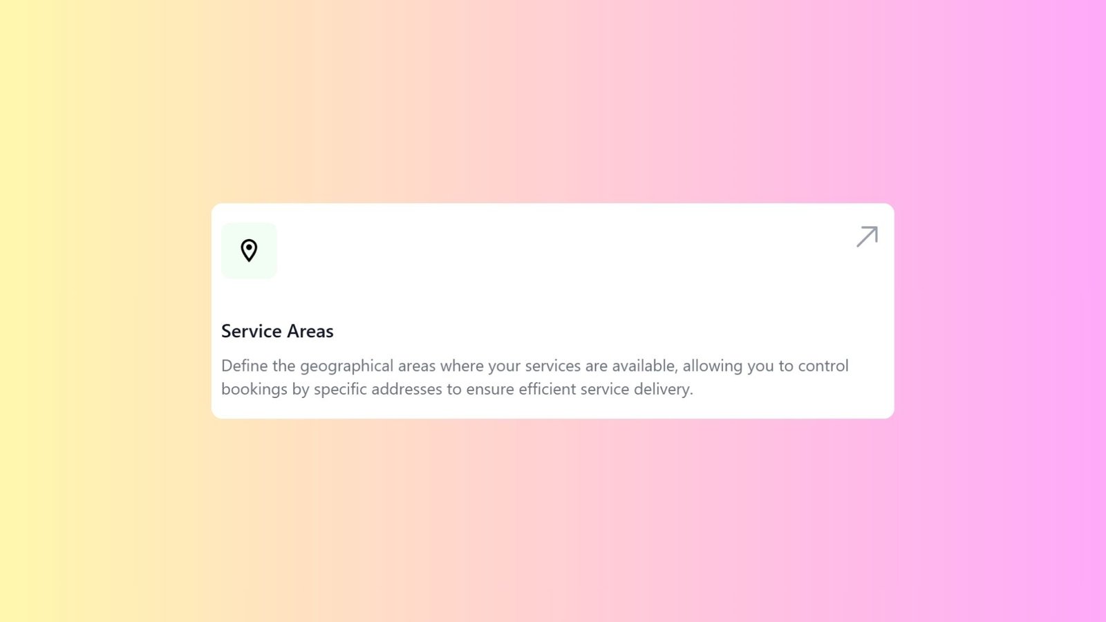 Setting Up Service Areas