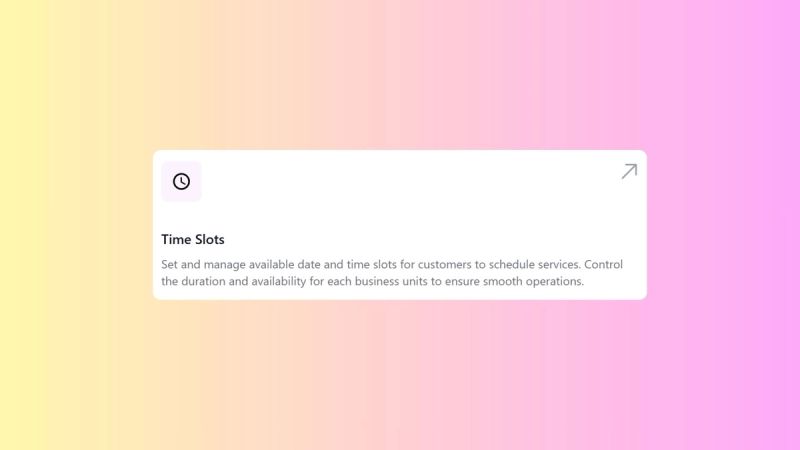 Setting Up Time Slots