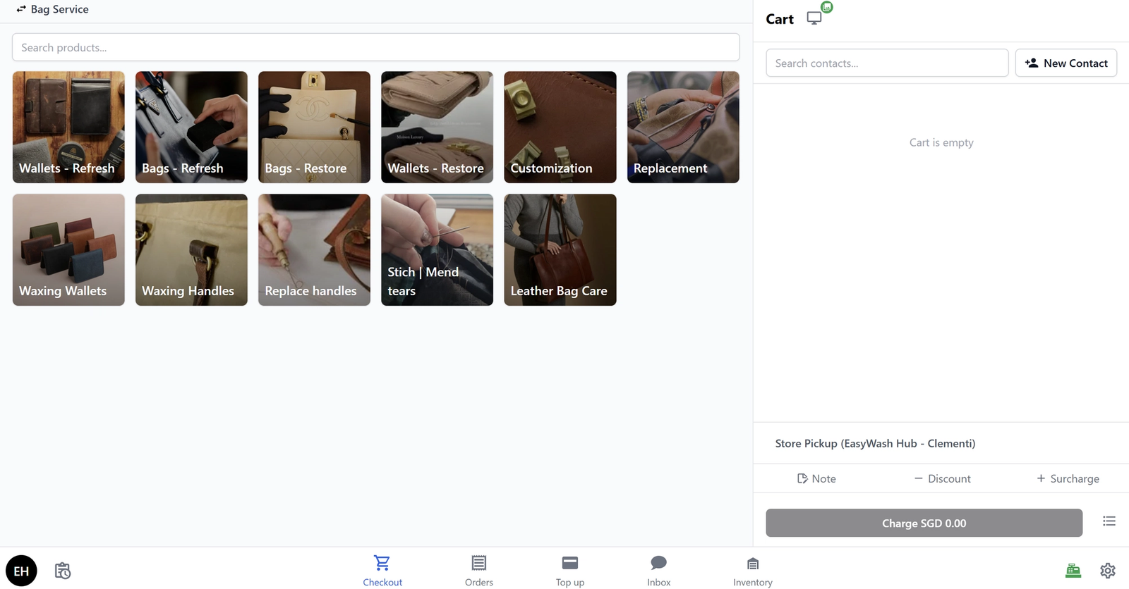 How the Checkout Page should look at the end of this section.