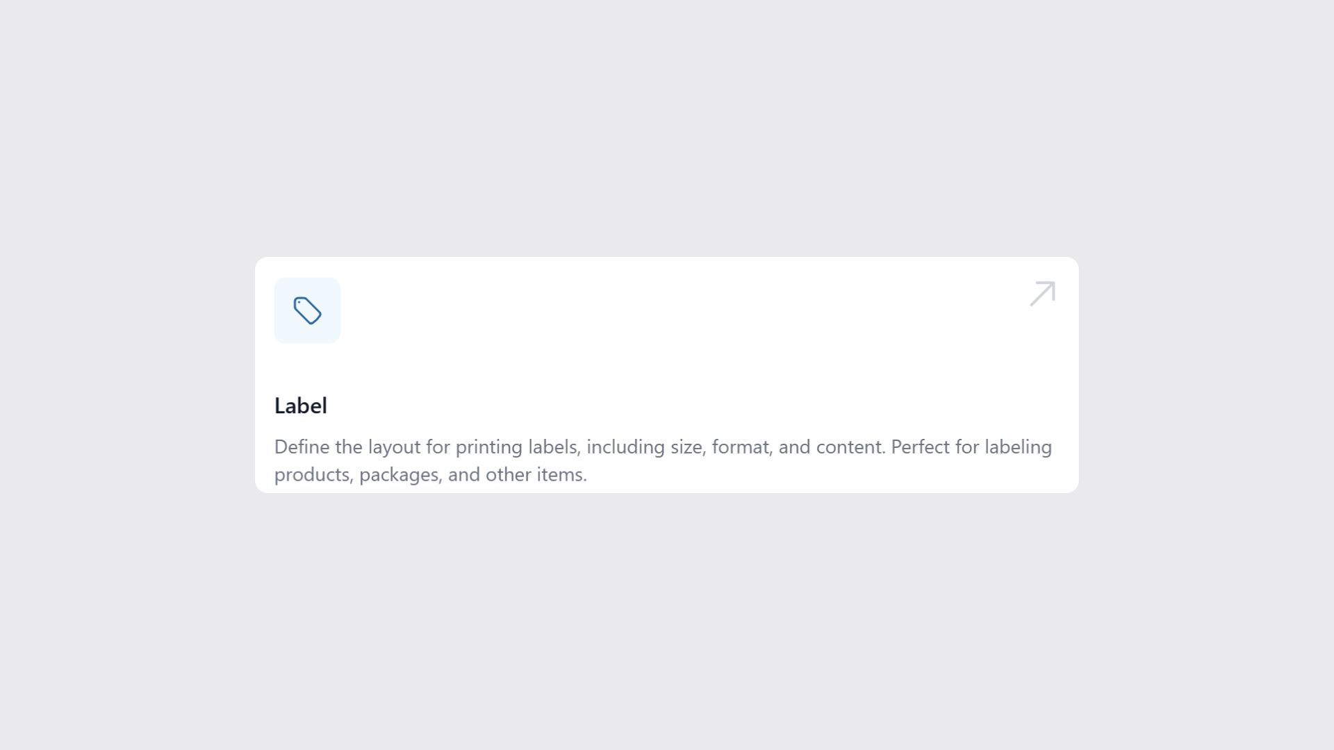 Configuring Label Templates
