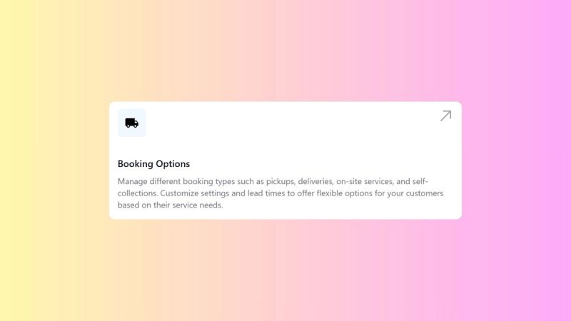 Setting Up Booking Options