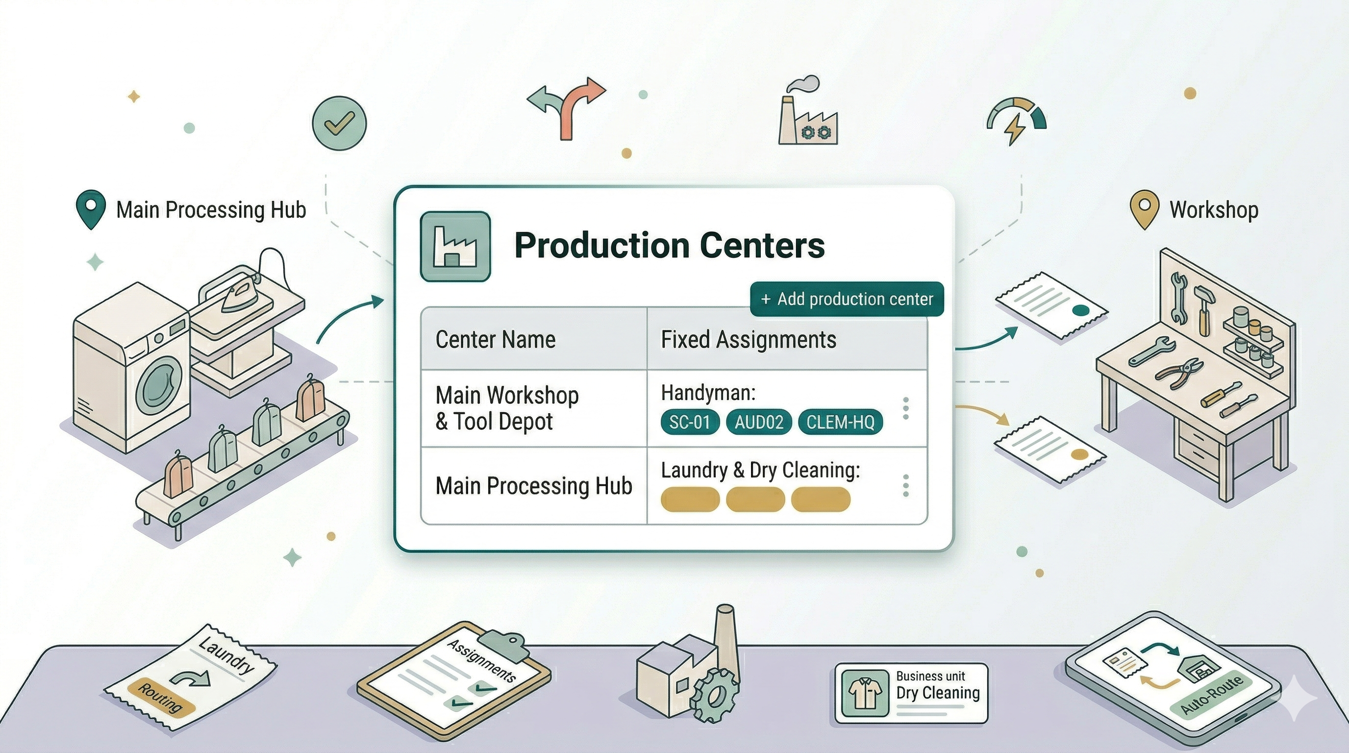 Managing Production Centers