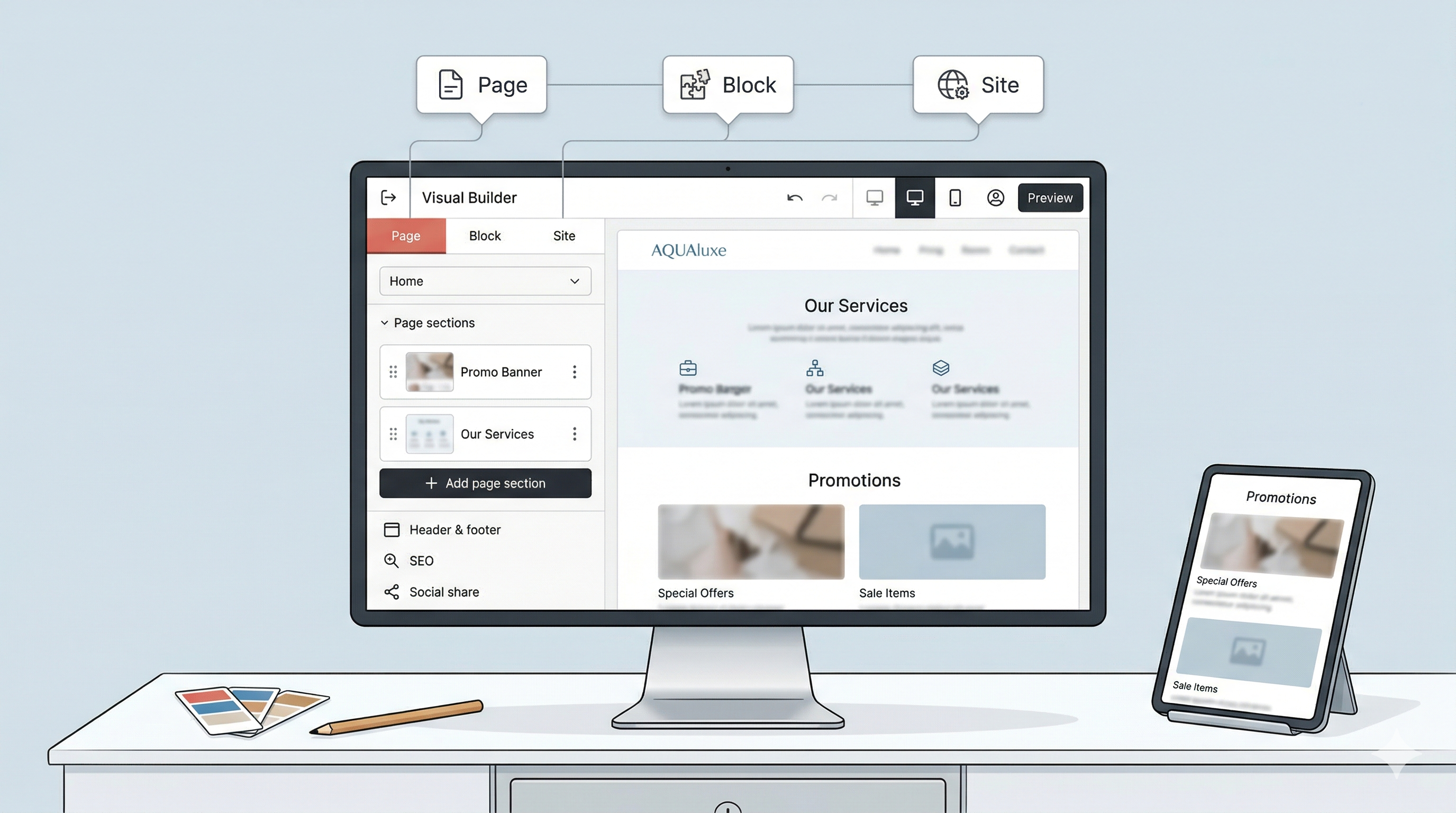 Navigating the Visual Builder